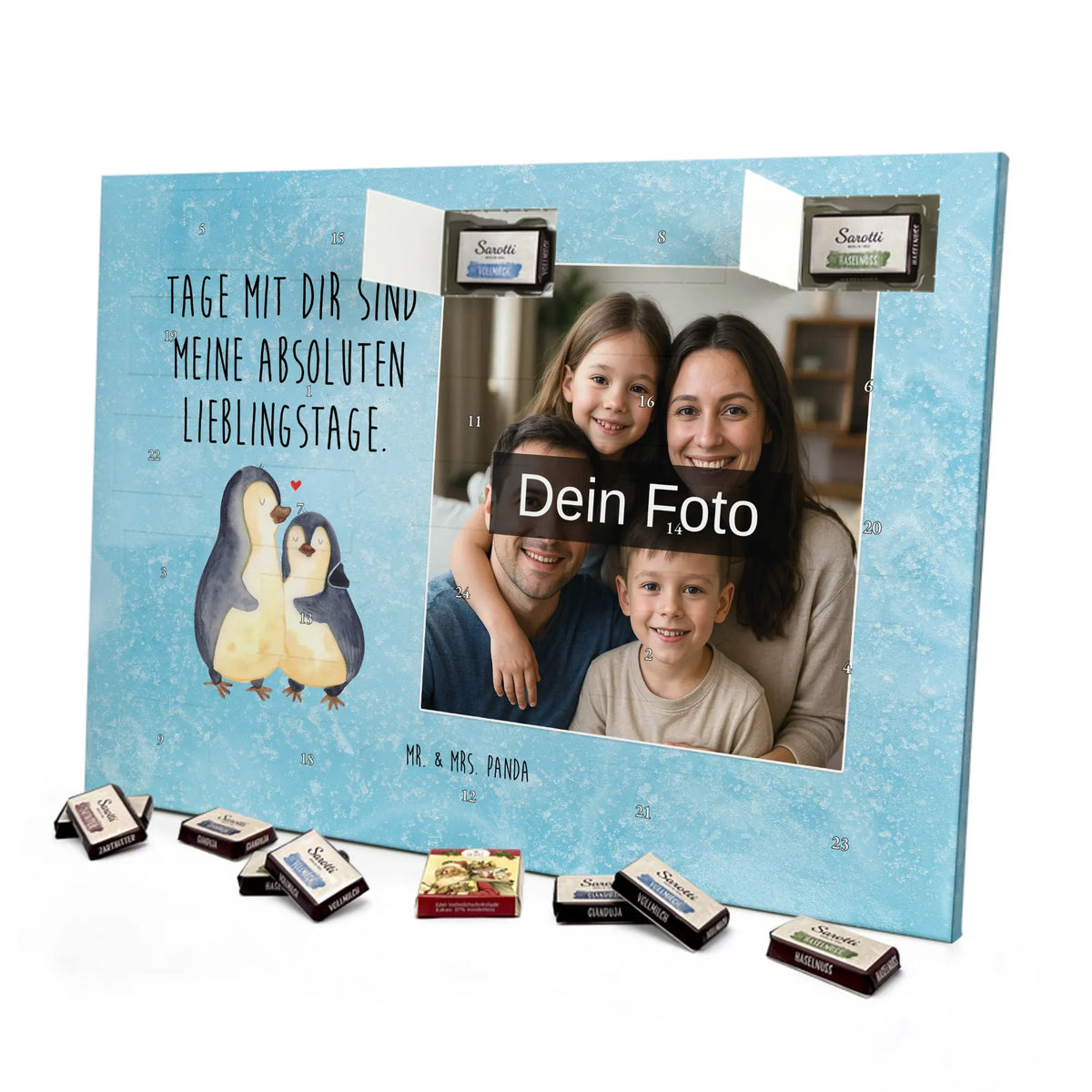 Personalisierter Schoko Foto Adventskalender Pinguin umarmen|p:1980742|h:2e120bdc9bab3f069df404e3afef92c3