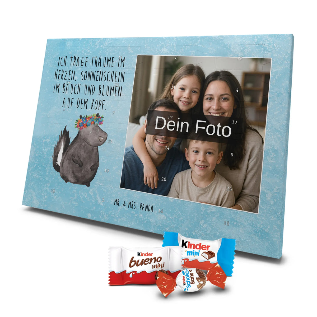 Personalisierter Schoko Foto Adventskalender Stinktier Mädchen|p:1983503|h:5e2952444d22190f5e54dc40943677eb