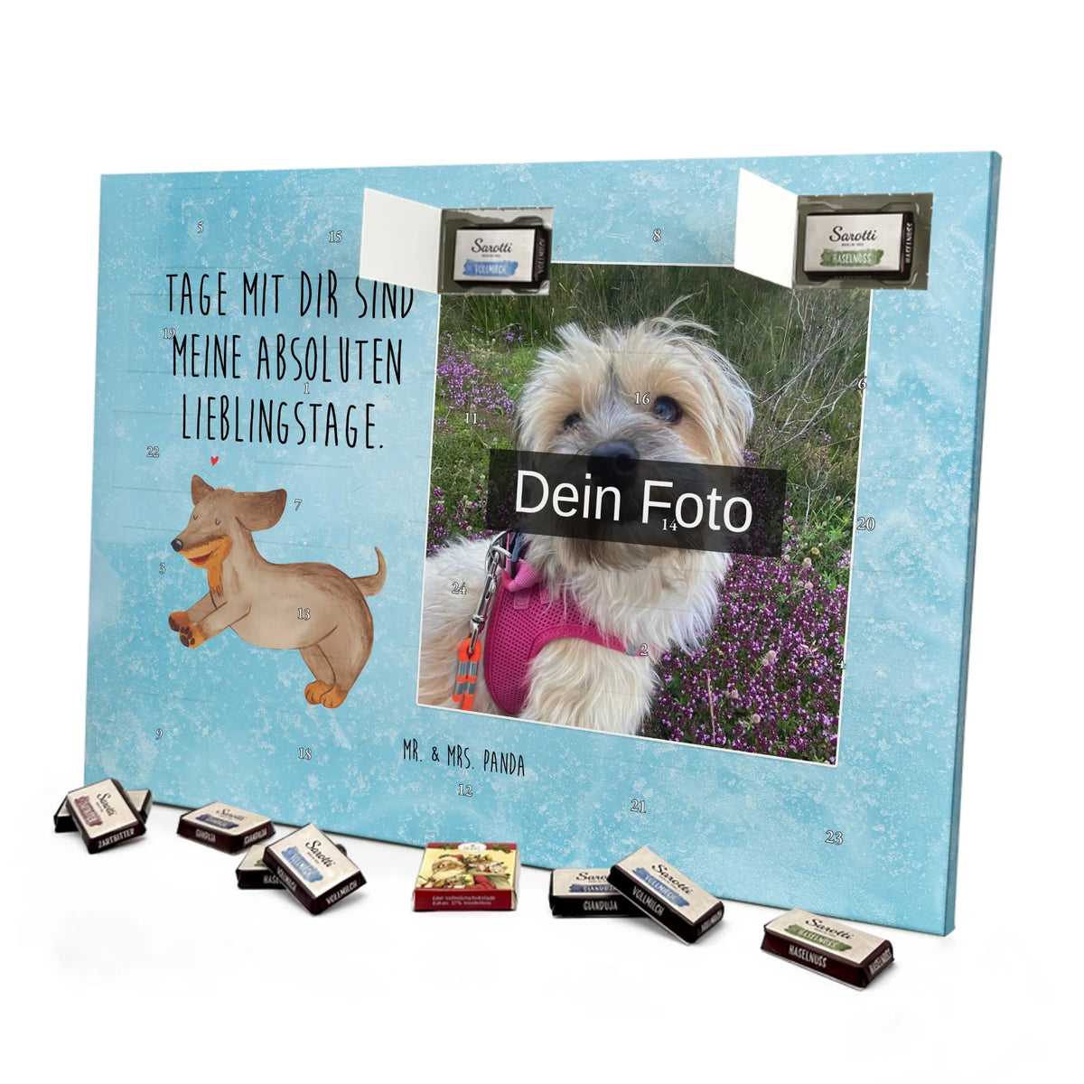 Personalisierter Schoko Foto Adventskalender Hund Dackel Foto Schokoladen Adventskalender, Fotokalender Advent, Personalisierter Schoko Foto Adventskalender, Schoko Foto Adventskalender, Foto Adventskalender, Hundebesitzer, Tierliebhaber, Hundemotiv, Sprüche, Haustier, Hunderasse, Hund, Happy Dog, Hunde, Dackel, Dachshund