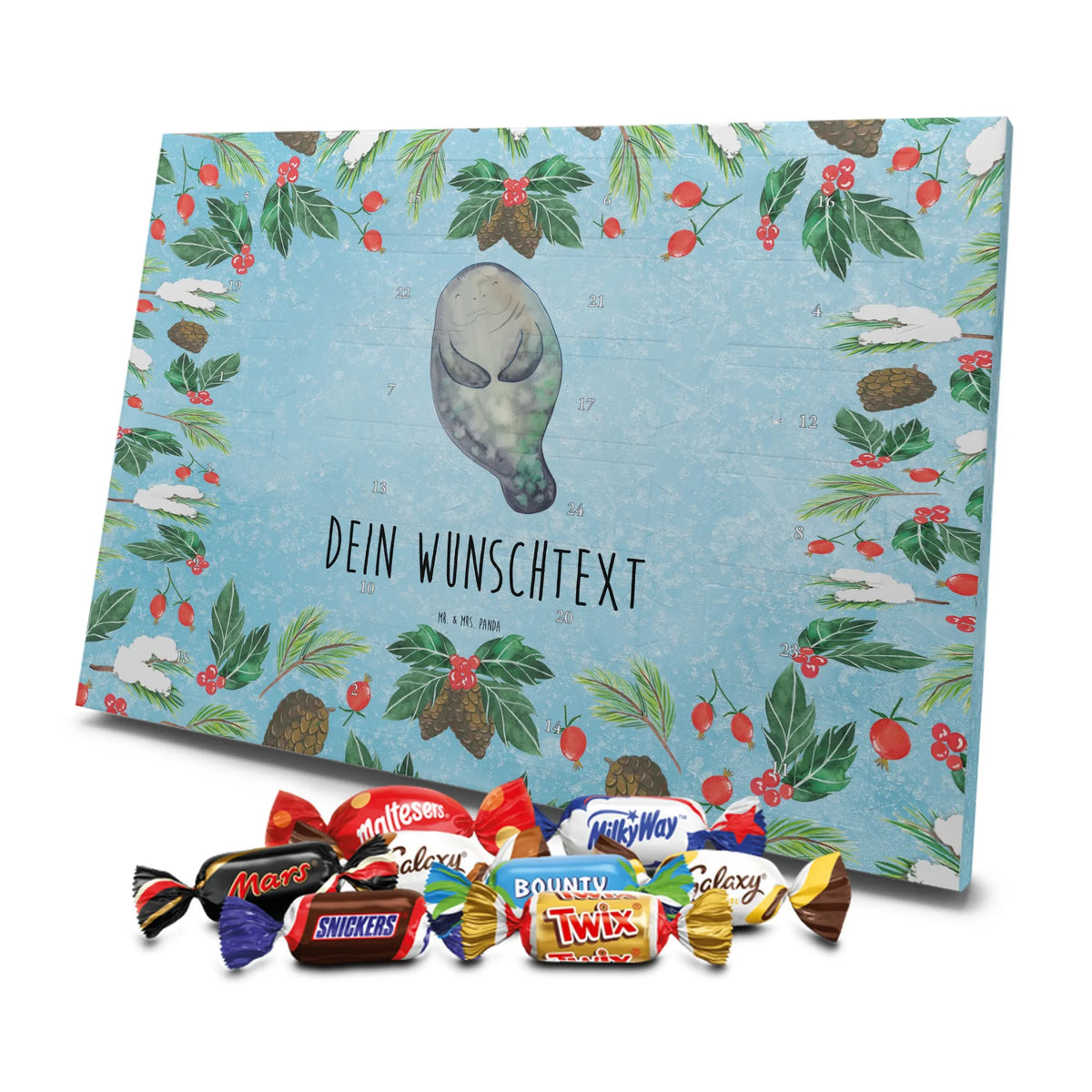 Personalisierter Schoko Adventskalender Seekuh Happy|p:1985797|h:69a1b537d3cce7b3653f9758a17c0faa