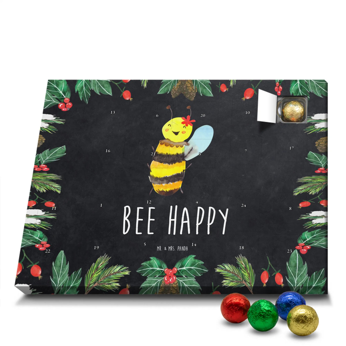 Chocolate advent calendar bee happy