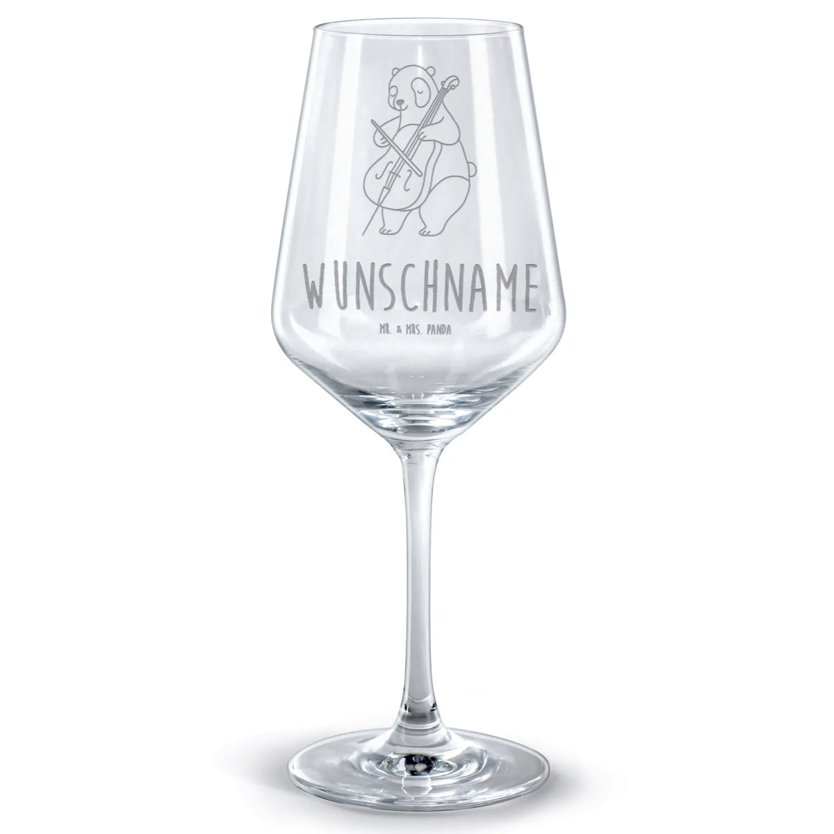Personalisiertes Rotwein Glas Panda Cello weinglas graviert, Weinglas personalisiert, Weinglas Mit Gravur, Rotweinglas Mit Namen, Personalisiertes Weinglas, Personalisiertes Rotweinglas, Weinglas mit Namensgravur, Rotweinglas Mit Wunschtext, Weinglas mit Spruch, Rotweinglas mit Gravur, Weinglas mit Namen, Weinglas individuell graviert, Instrumente, Geschenke Musiker, Musikliebhaber, Klassik, Saiteninstrument, Barock, Cello, Panda, Streicher, Orchester, Bogen, Kammermusik