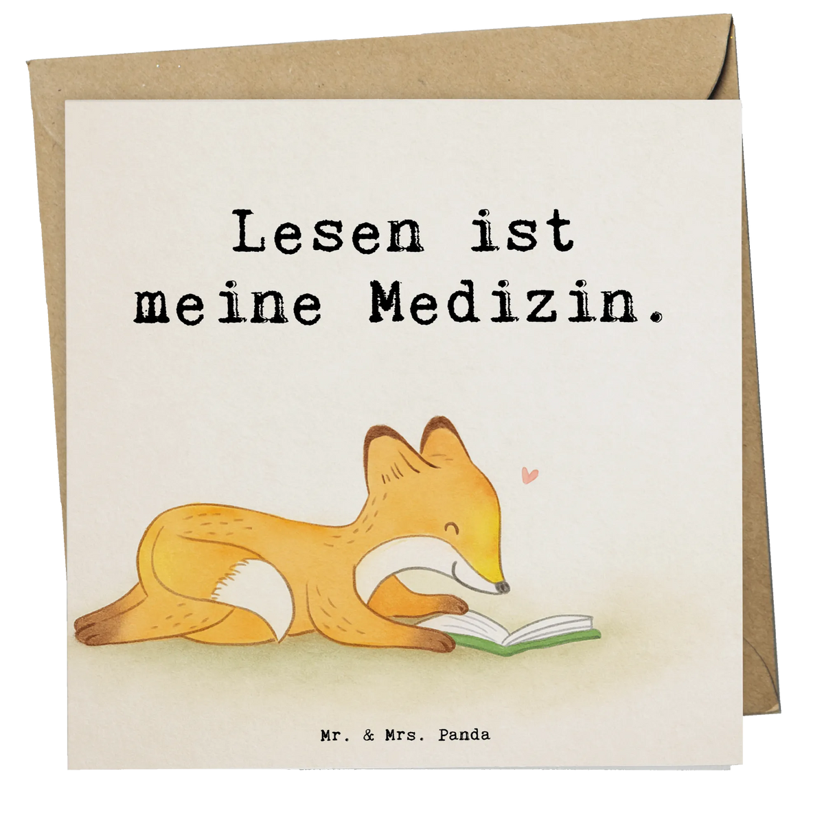 Deluxe Karte Fuchs Lesen Design