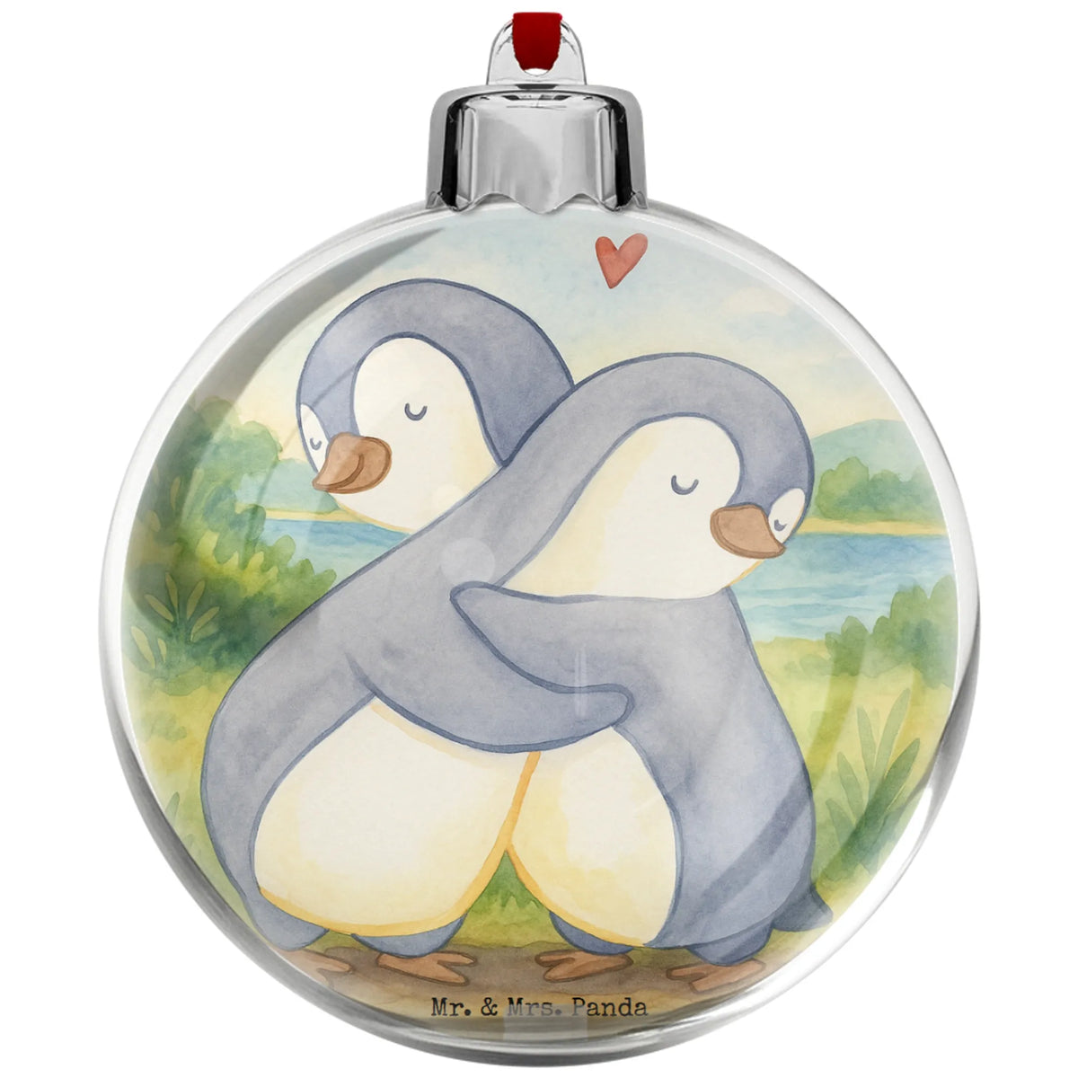 Weihnachtskugel Pinguine Kuscheln Design