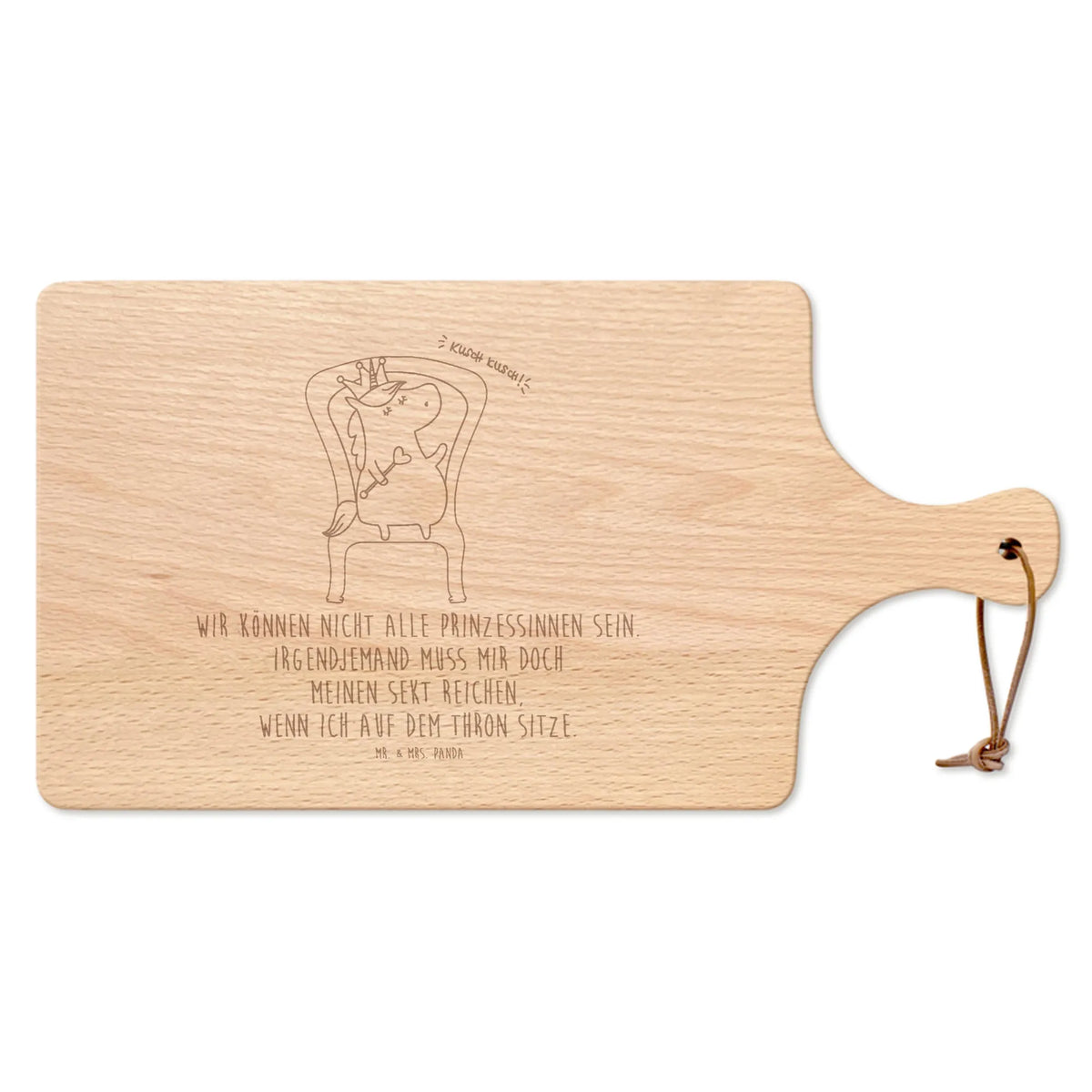 Cutting board with handle unicorn king Emperor, King, Crown, Ruler, Chancellor, Present friend, friend gift, President, Princess, Prosecco