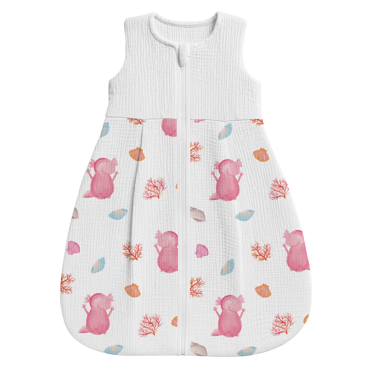 Schlafsack Baby Axolotl Hurra Muster Babyschlafsack, Schlafsack Baby, Molch, Axolotl, Motivation, Lurche, Zufriedenheit, Fröhlich, Spaß, Schwanzlurch, Axolot, Freude, Lurch