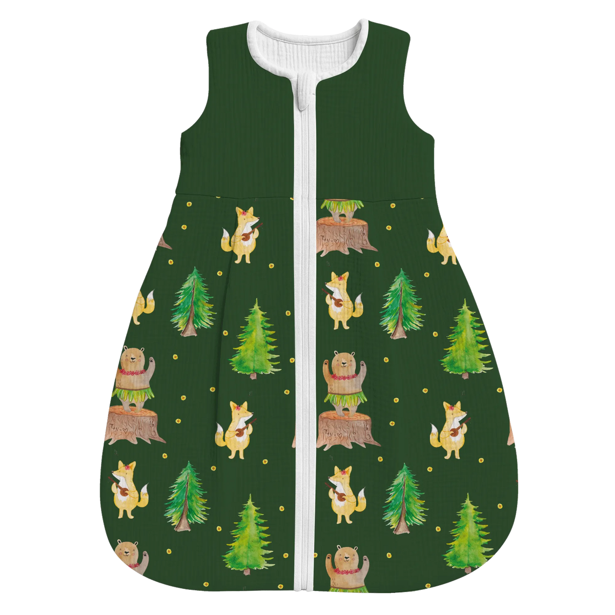 Schlafsack Baby Waldtiere Aloha Muster Babyschlafsack, Schlafsack Baby, Tiere, Gute Laune, Tiermotive, Lustige Sprüche, Hase, Aloha, Lachen, Igel, Bär, Leben, Wald, Waldtiere, Tanzen, Musik