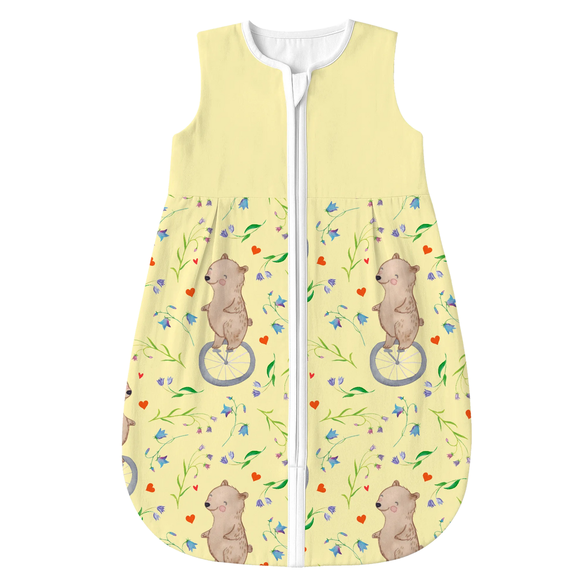Schlafsack Baby Bär Einrad fahren Muster Schlafsack Baby, Babyschlafsack, Geschenk, Sport, Sportart, Hobby, Schenken, Danke, Dankeschön, Auszeichnung, Gewinn, Sportler, Einrad fahren