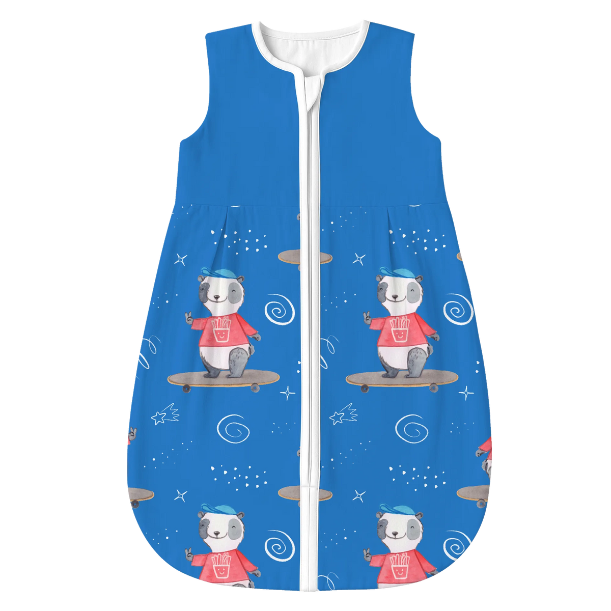 Schlafsack Baby Panda Longboard fahren Muster Schlafsack Baby, Babyschlafsack, Geschenk, Sport, Sportart, Hobby, Schenken, Danke, Dankeschön, Auszeichnung, Gewinn, Sportler, Skaten, Longboard fahren