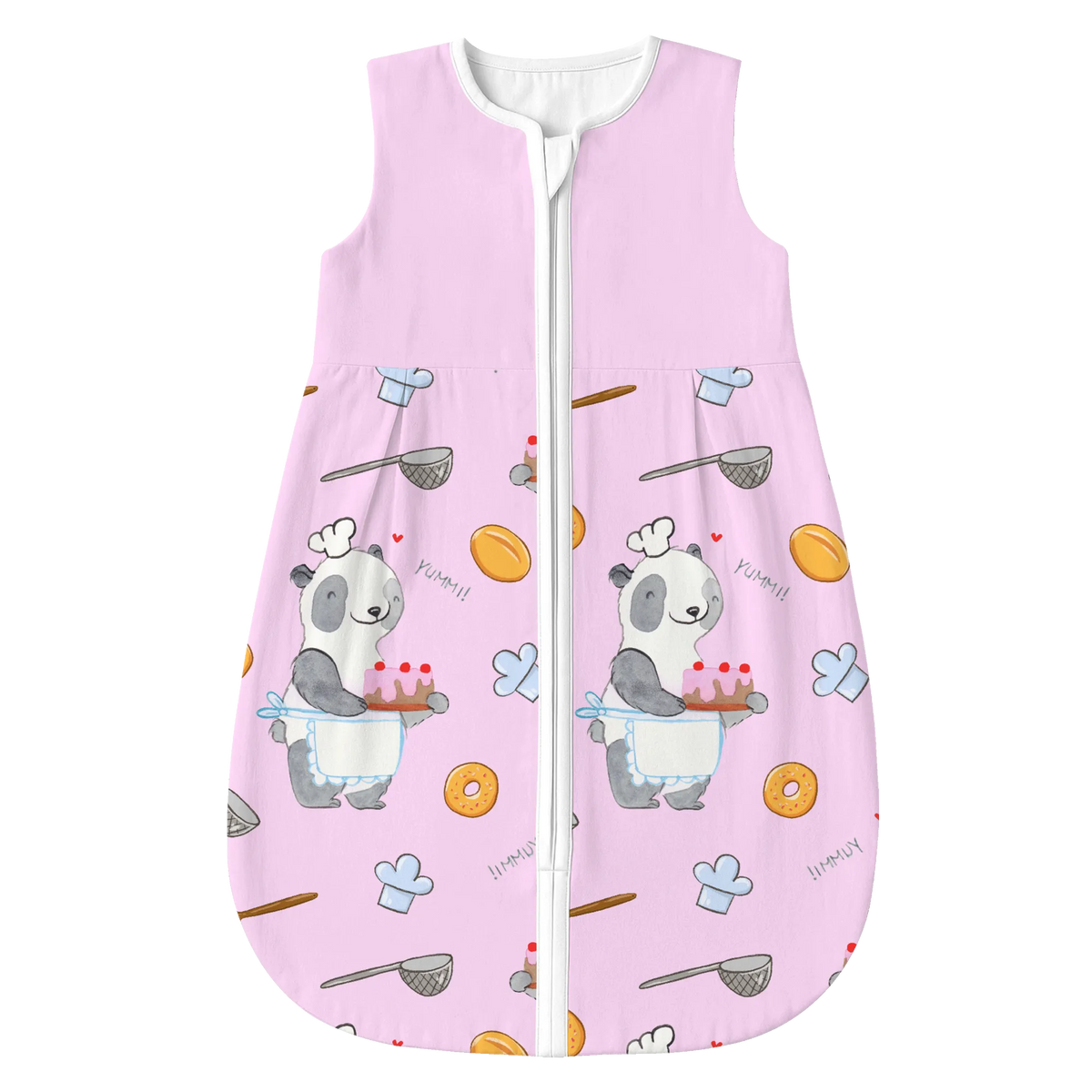 Schlafsack Baby Panda Backen Muster Babyschlafsack, Schlafsack Baby, Geschenk, Sport, Sportart, Hobby, Schenken, Danke, Dankeschön, Auszeichnung, Gewinn, Sportler, Hobbybäcker, Backen, Kuchen Backen