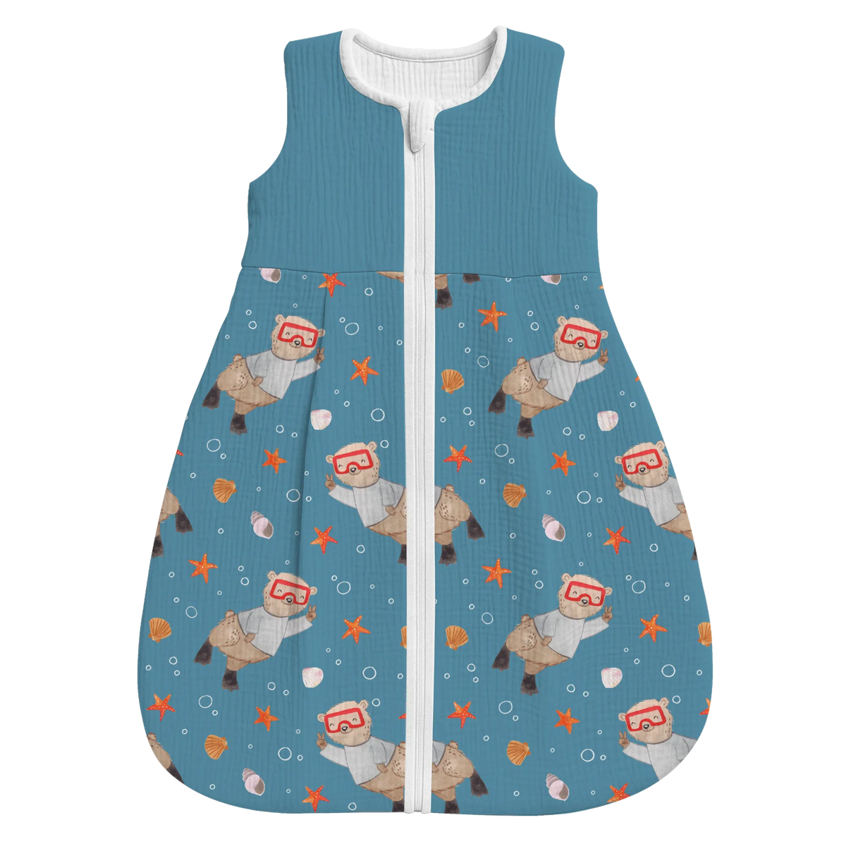 Schlafsack Baby Bär Tauchen Muster Schlafsack Baby, Babyschlafsack, Schenken, Sportart, Hobby, Danke, Dankeschön, Auszeichnung, Gewinn, Sportler, Geschenk, Sport, Tauchgang, Schnorcheln, Tauchen, Tauchschule, Dive, Diving