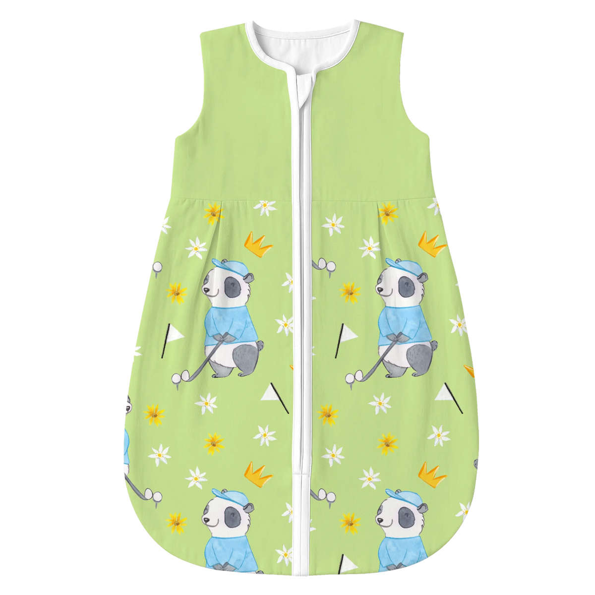 Schlafsack Baby Panda Golfen Muster Babyschlafsack, Schlafsack Baby, Geschenk, Sport, Sportart, Hobby, Schenken, Danke, Dankeschön, Auszeichnung, Gewinn, Sportler, Golfplatz, Golfen, Golfturnier, Golf Verein, Golf spielen
