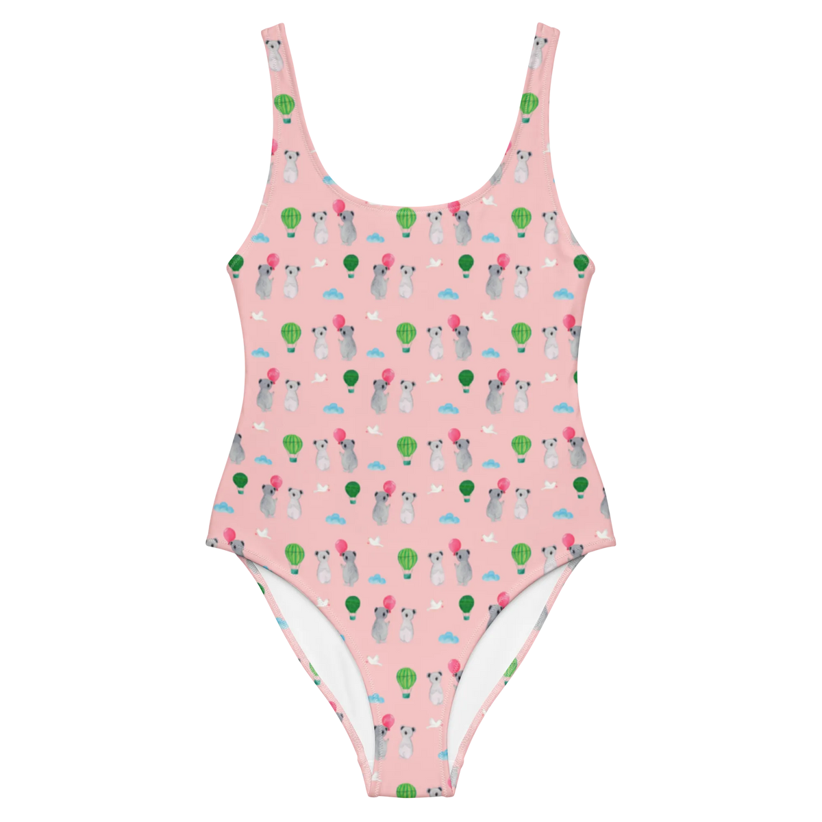 Badeanzug Koala Luftballon Muster Damen-Einteiler, Swimsuit, Badekostüm, Schwimmdress, Damenbadeanzug, Luxus-Badeanzug, Badedress, Bade-Einteiler, Schwimmbekleidung, Shape-Badeanzug, Bademode, Strandmode, Rückenfreier Badeanzug, UV-Badeanzug, Badeanzug, Schwimmkostüm, Damen-Badeanzug, Beachwear, Einteiliger Badeanzug, Schwimmanzug, Badebekleidung, Badeoutfit, Sonnenschutz-Badeanzug, Koalabär, Koala, Luftballon, Party, Geburtstag, Geschenk