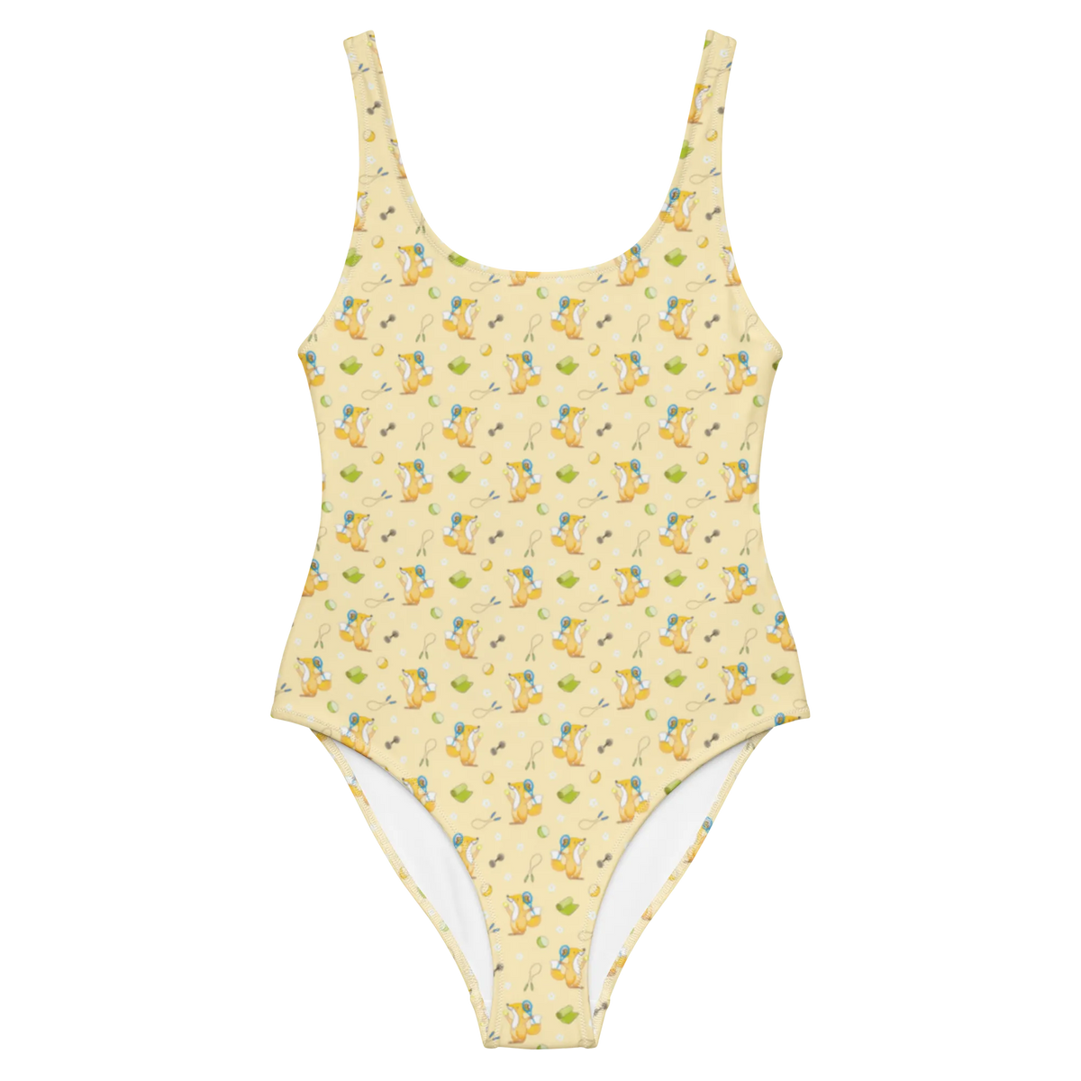 Badeanzug Fuchs Tennis spielen Muster Damenbadeanzug, Swimsuit, Damen-Einteiler, Einteiliger Badeanzug, Badeoutfit, Damen-Badeanzug, Beachwear, Shape-Badeanzug, Sonnenschutz-Badeanzug, UV-Badeanzug, Badedress, Strandmode, Schwimmdress, Badebekleidung, Schwimmkostüm, Bade-Einteiler, Bademode, Schwimmbekleidung, Luxus-Badeanzug, Badeanzug, Badekostüm, Rückenfreier Badeanzug, Schwimmanzug, Schenken, Sportart, Hobby, Danke, Dankeschön, Geschenk, Auszeichnung, Gewinn, Sportler, Sport, Ballsportart, Tennisclub, Tennis Turnier, Tennisverein, Tennis spielen
