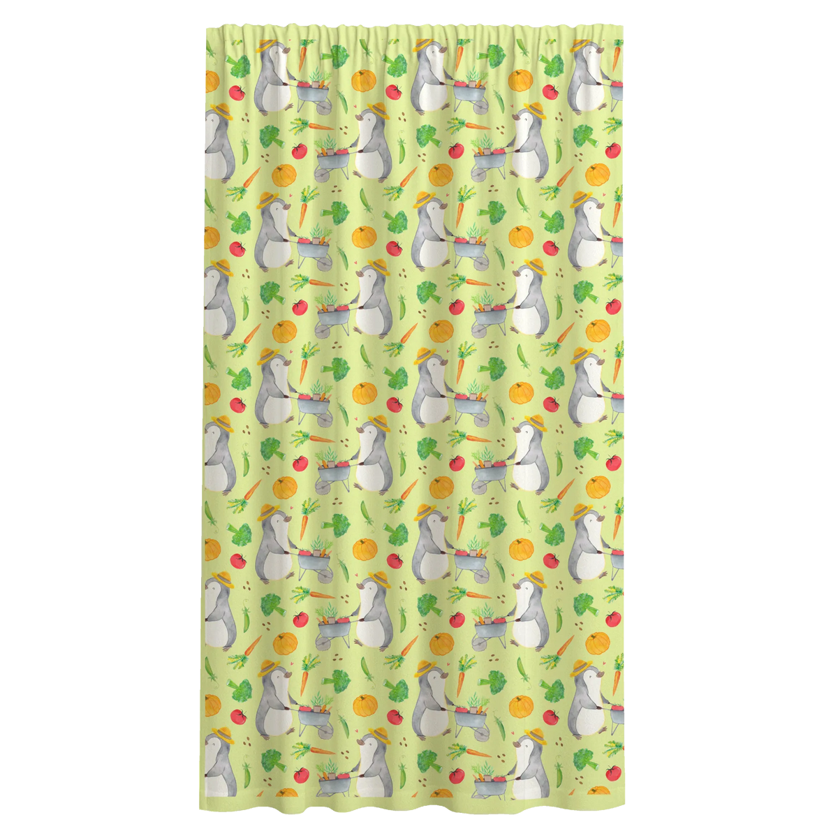 Vorhang Pinguin Gartenarbeit Muster Baumwollvorhang, Flächenvorhang, Gardine, Seitenschal, Schiebevorhang, Gardinenschal, Vorhang Schal, Vorhang, Stoffvorhang, Geschenk, Schenken, Sport, Sportart, Hobby, Danke, Dankeschön, Auszeichnung, Gewinn, Sportler, Gärtnern, Gartenarbeit, Urban Gardening, Gartenpflege