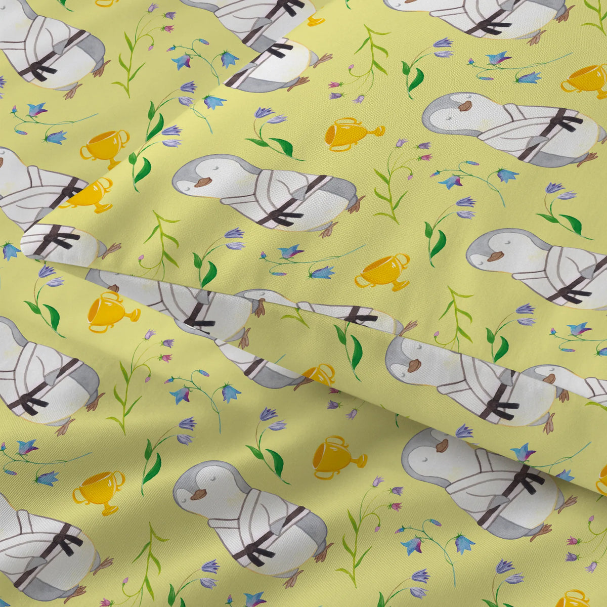 Bettwäsche Pinguin Karate Muster Kissenbezug, Bettwäsche Baumwolle, Baumwoll Satin, Bettdeckenbezug, Baumwollbettwäsche, Kuschelbettwäsche, Baumwoll-Satin Bettwäsche, Kissenhülle, Bettwäsche Set, Bettwäsche Satin, Bettwäschegarnitur, Bettzeug, Bettbezug, Bettwäsche, Deckenbezug, Geschenk, Schenken, Sport, Sportart, Hobby, Danke, Dankeschön, Auszeichnung, Gewinn, Sportler, Karate Verein, Karate, Selbstverteidigung, Kampfkunst, Kampfsportart