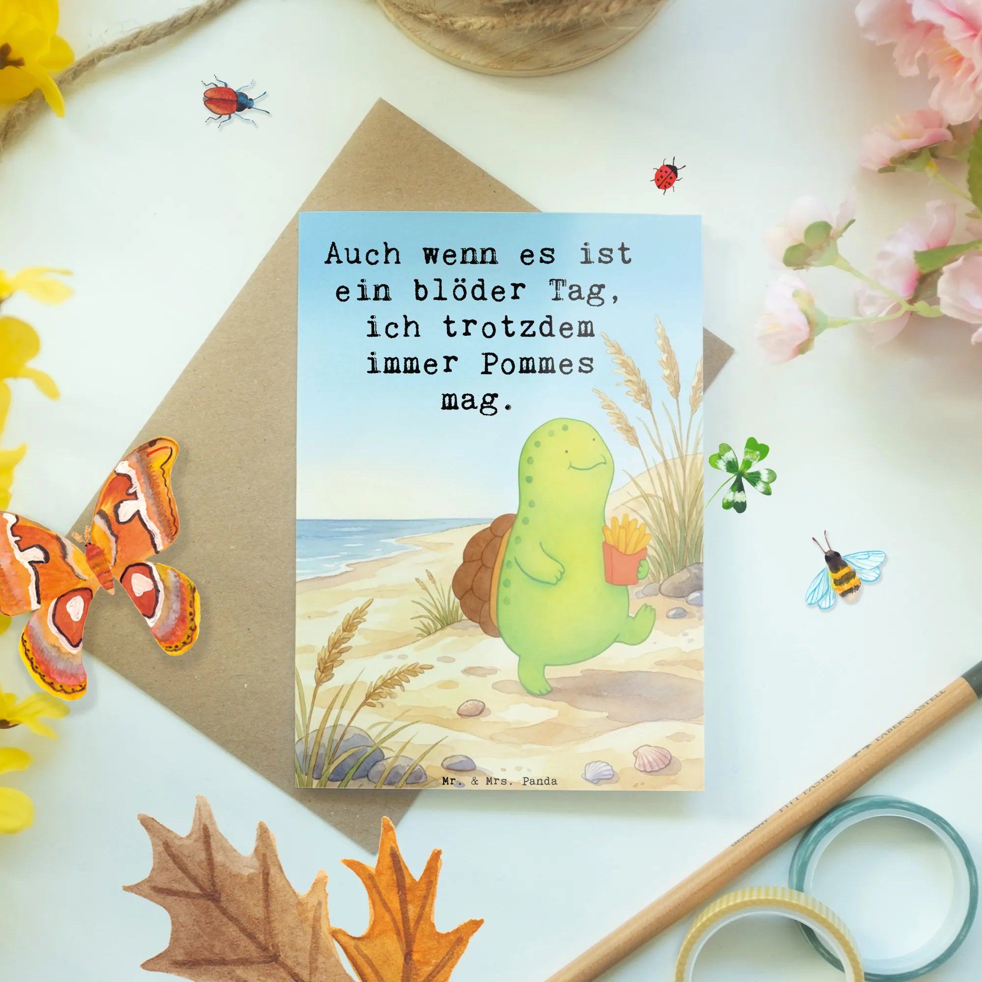 Grußkarte Schildkröte Pommes Design weihnachtskarten, kommunionskarte, Motivkarte, hochzeitskarten, Jubiläumskarte, osterkarte, glückwunschkarten, Spruchkarte, Babykarte, einladungskarten, Klappkarte, genesungskarte, Firmungskarte, Valentinstagskarte, Grußkarten, vatertagskarte, Glückwunschkarte, Neujahrskarte, Abiturkarte, osterkarten, Grußkarte, dankeskarten