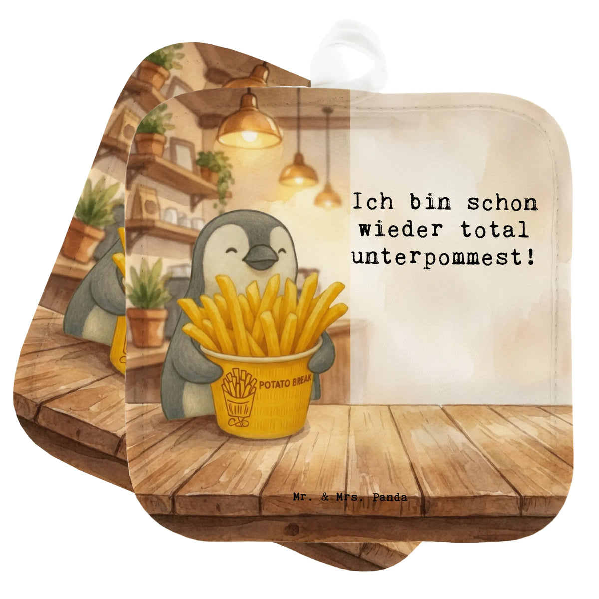 2er Set Topflappen  Pinguin Pommes Eimer Design 2er Set Topflappen, Kochlappen, Topflappen, Zwei Topflappen, Topfhalter, Topfuntersetzer, Topflappenset, Ofenlappen, Topflappen im Doppelpack, Topflappen Set, Topflappen 2er Set, Doppel Topflappen