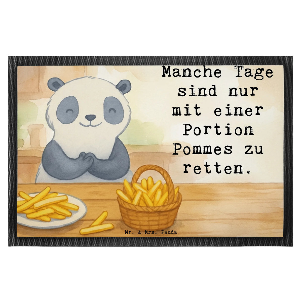 Fußmatte Panda Pommes Gebet Design Bodenvorleger, Schuhabstreifer, Hausmatte, Schmutzmatte, Haustürmatte, Eingangsmatte, Außenmatte, Eingangsteppich, Fussmatte, Vorleger, Türvorleger, Gummi-Fußmatte, Abtreter, Flurmatte, Bodenmatte, Teppichmatte, Gummimatte, Outdoor-Matte, Abstreifer, Schmutzfangmatte, Türmatte, Fußabtreter, Schmutzfänger, Matte Haustür, Schmutzfangteppich, Abtretmatte, Sauberlaufmatte, Fußmatte, Fußabstreifer