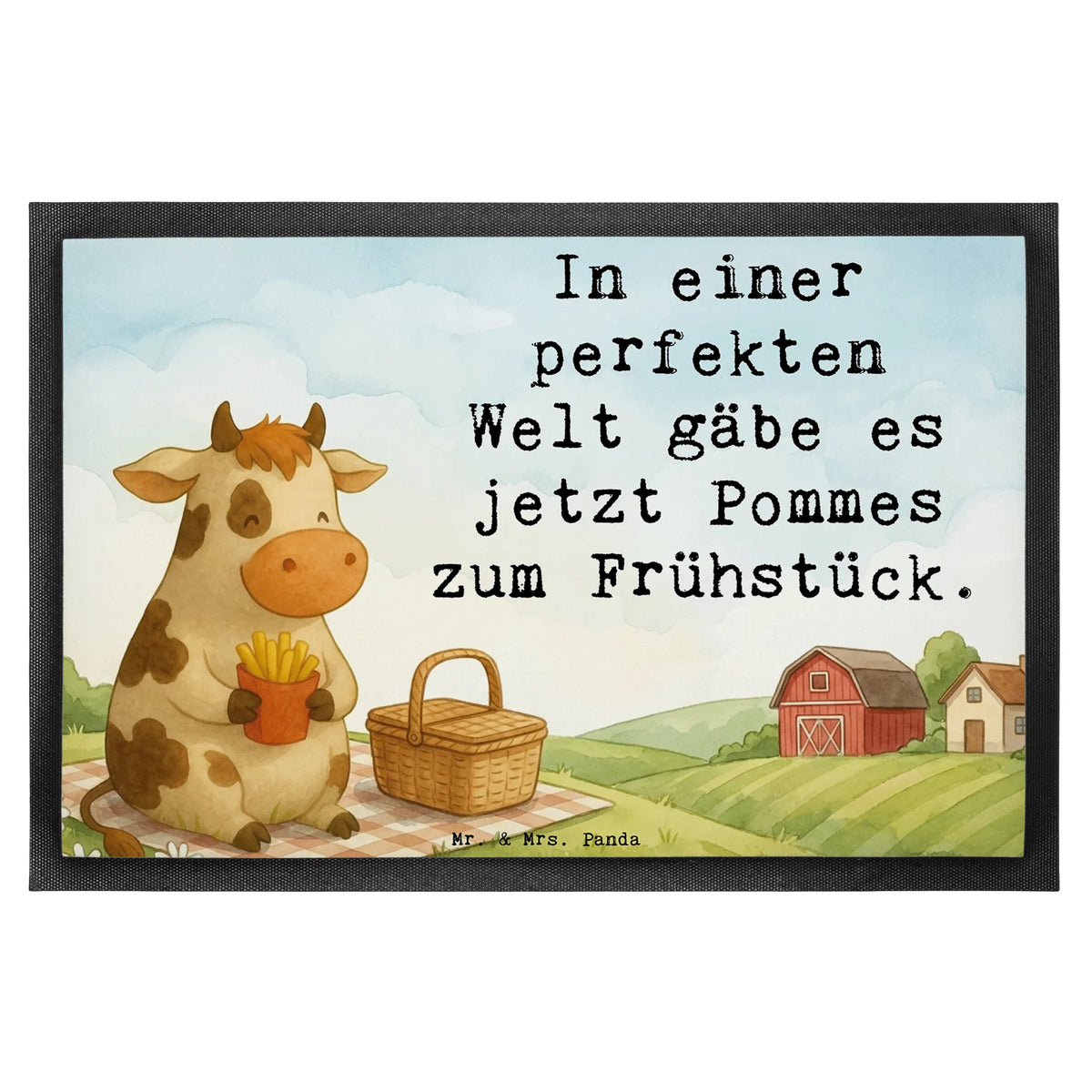 Fußmatte Kuh  Pommes Design Flurmatte, Türvorleger, Matte Haustür, Schmutzmatte, Gummimatte, Outdoor-Matte, Schmutzfangteppich, Türmatte, Bodenvorleger, Abstreifer, Eingangsmatte, Abtretmatte, Vorleger, Teppichmatte, Schuhabstreifer, Fußmatte, Außenmatte, Sauberlaufmatte, Haustürmatte, Gummi-Fußmatte, Hausmatte, Fußabtreter, Bodenmatte, Schmutzfänger, Schmutzfangmatte, Fussmatte, Fußabstreifer, Eingangsteppich, Abtreter
