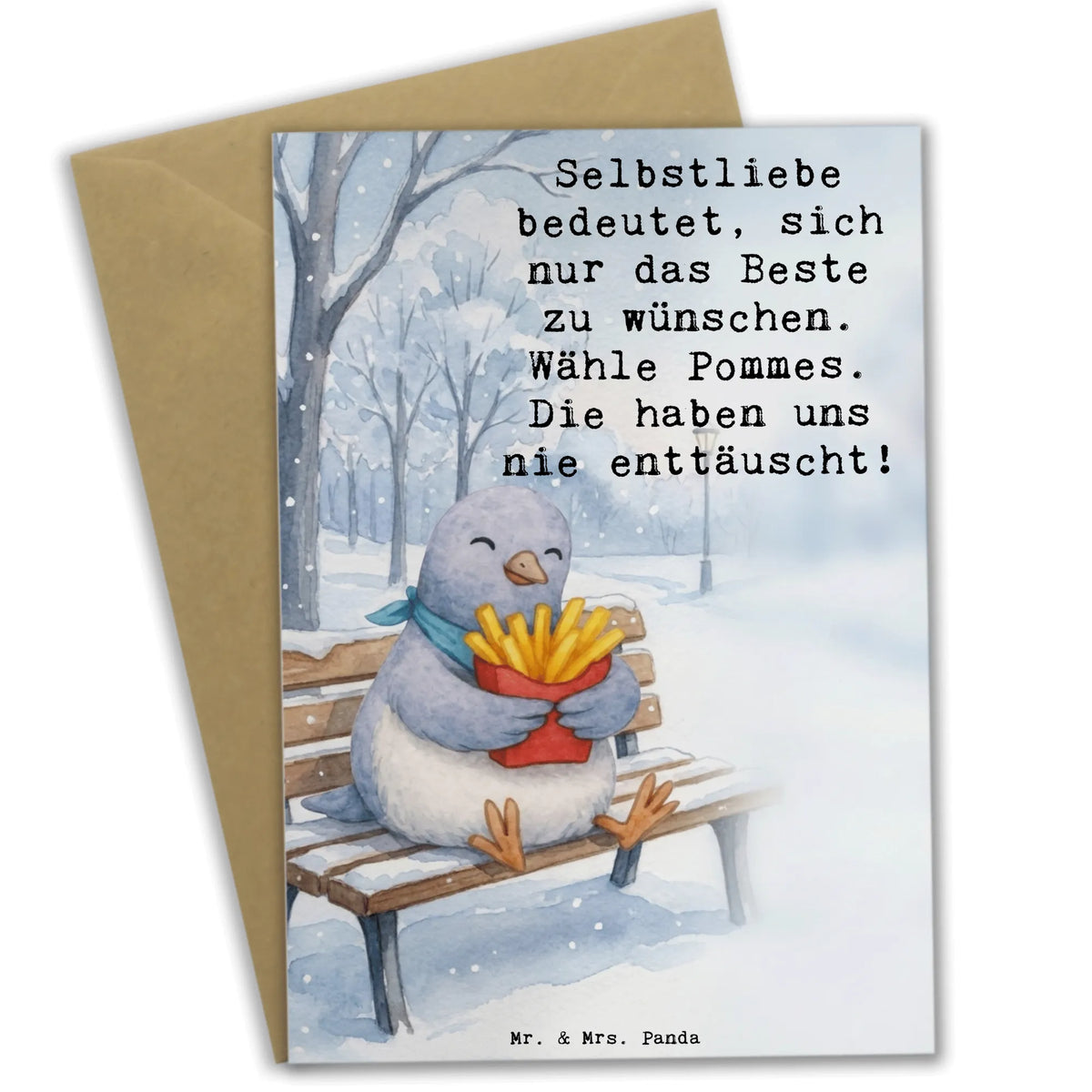 Grußkarte Taube Winter Pommes Design Spruchkarte, Grußkarten, kommunionskarte, Firmungskarte, osterkarten, dankeskarten, einladungskarten, glückwunschkarten, Abiturkarte, Glückwunschkarte, Klappkarte, Babykarte, genesungskarte, Valentinstagskarte, vatertagskarte, osterkarte, Neujahrskarte, hochzeitskarten, Grußkarte, Jubiläumskarte, Motivkarte, weihnachtskarten