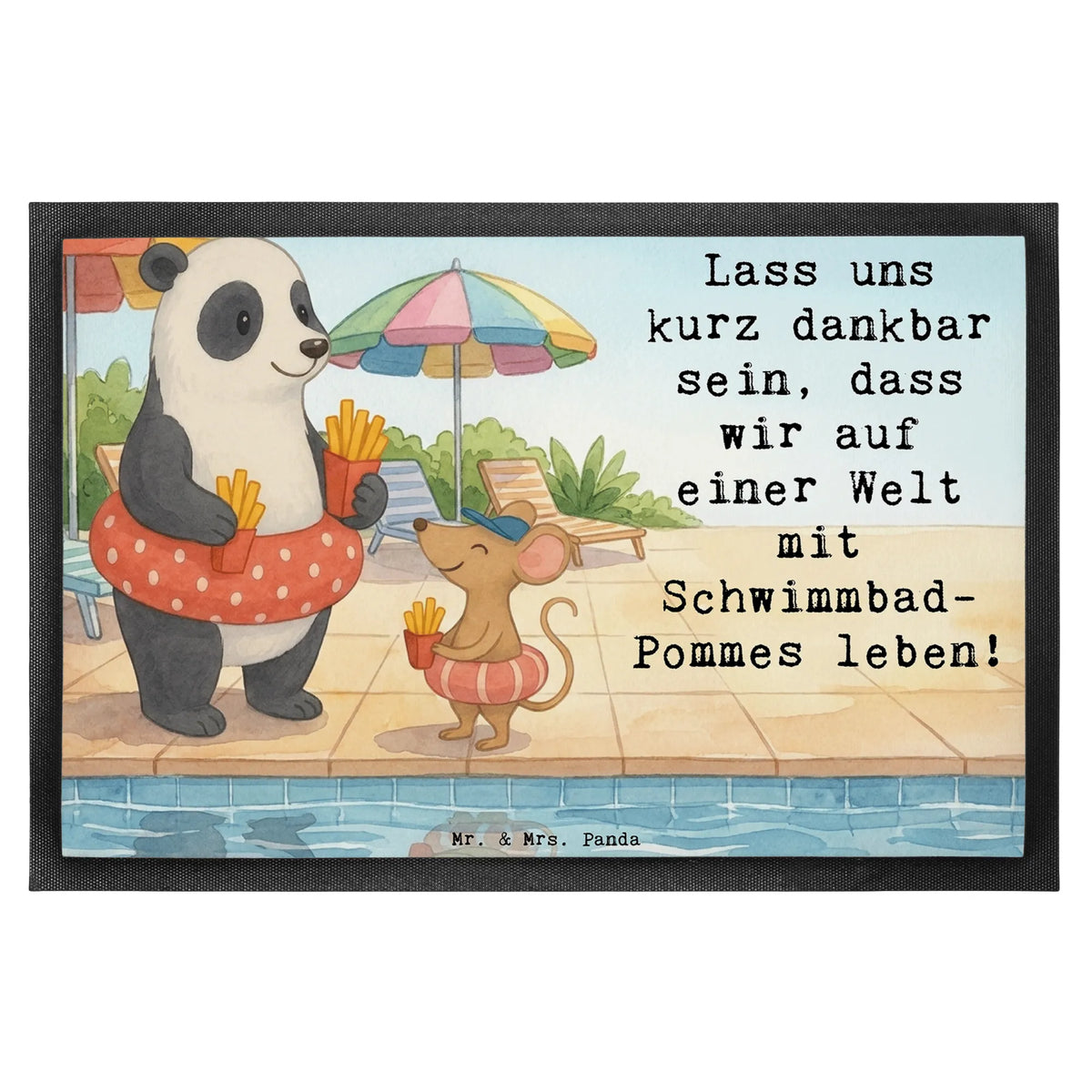 Fußmatte Panda Schwimmbad Pommes Design Türmatte, Schmutzmatte, Schuhabstreifer, Schmutzfänger, Fußmatte, Haustürmatte, Bodenvorleger, Sauberlaufmatte, Hausmatte, Schmutzfangteppich, Fussmatte, Fußabtreter, Flurmatte, Türvorleger, Teppichmatte, Bodenmatte, Abtretmatte, Eingangsmatte, Vorleger, Gummimatte, Fußabstreifer, Outdoor-Matte, Abtreter, Außenmatte, Schmutzfangmatte, Abstreifer, Matte Haustür, Eingangsteppich, Gummi-Fußmatte