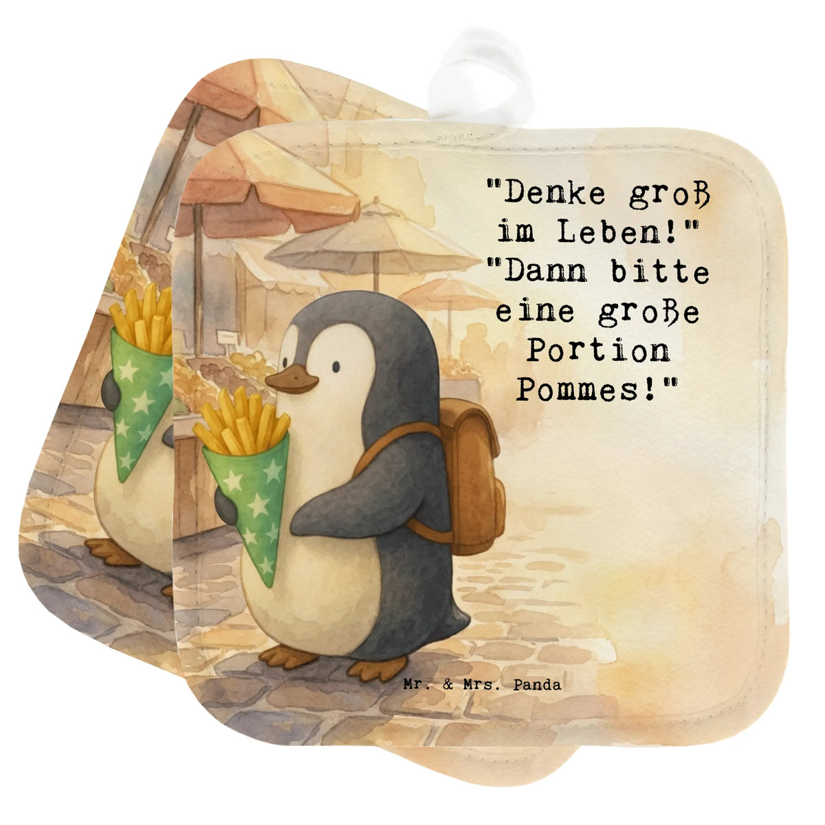 2er Set Topflappen  Pinguin Pommestüte Design Zwei Topflappen, Topfhalter, Topflappen Set, Topflappen, Kochlappen, Ofenlappen, Topflappen 2er Set, Topfuntersetzer, Topflappenset, 2er Set Topflappen, Doppel Topflappen, Topflappen im Doppelpack