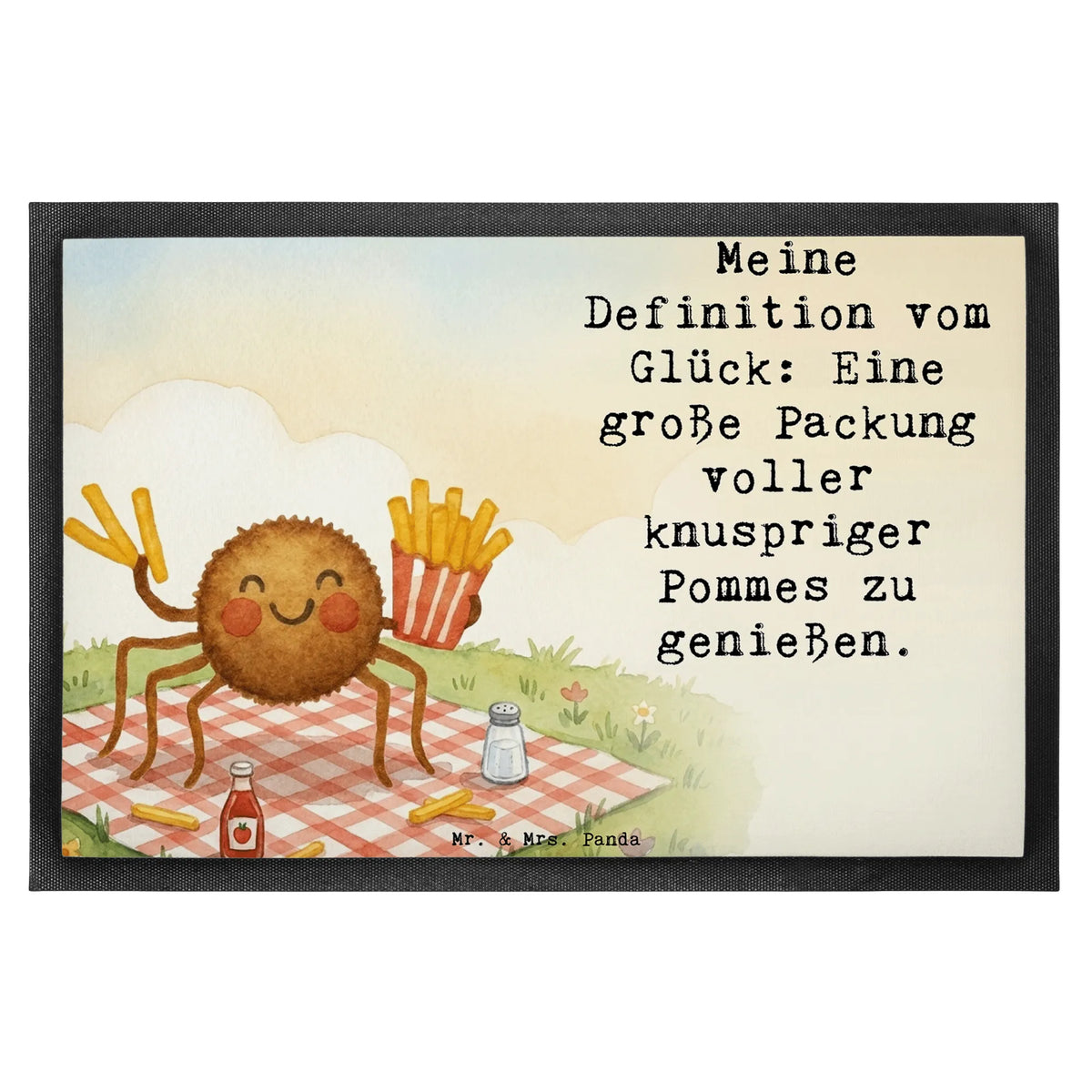 Fußmatte Spinne Agathe Pommes Design Schmutzfangmatte, Abtreter, Außenmatte, Sauberlaufmatte, Eingangsmatte, Gummi-Fußmatte, Vorleger, Fußabtreter, Matte Haustür, Türmatte, Abstreifer, Bodenvorleger, Abtretmatte, Teppichmatte, Haustürmatte, Schmutzfangteppich, Gummimatte, Fußmatte, Schmutzmatte, Outdoor-Matte, Bodenmatte, Fussmatte, Türvorleger, Hausmatte, Eingangsteppich, Schuhabstreifer, Schmutzfänger, Flurmatte, Fußabstreifer