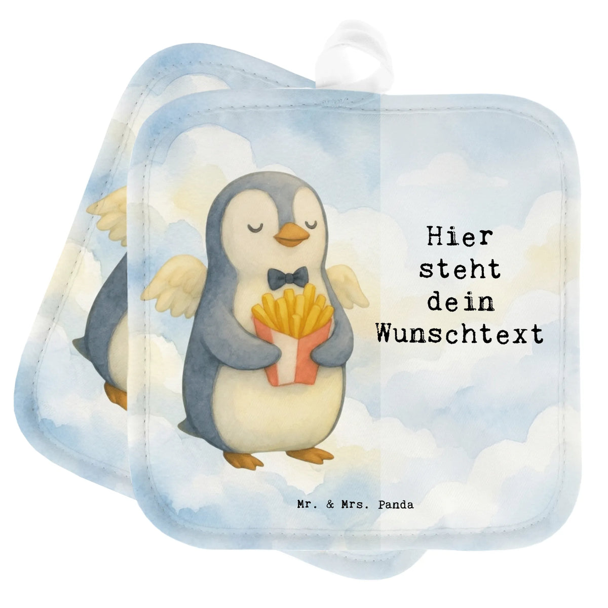 Personalised pot holder Pinguin Engel Pommes Design Topflappen Set Personalisiert, Personalisierte Topflappen, Personalisierte Topfhandschuhe, Topfhandschuhe mit Namen, Topflappen Personalisiert, Topflappen bedrucken, Küchentextilien personalisiert, Topflappen mit Namen, Küchenaccessoires personalisiert, Topflappen selbst gestalten, Topfhandschuhe personalisiert, Küchenzubehör personalisiert