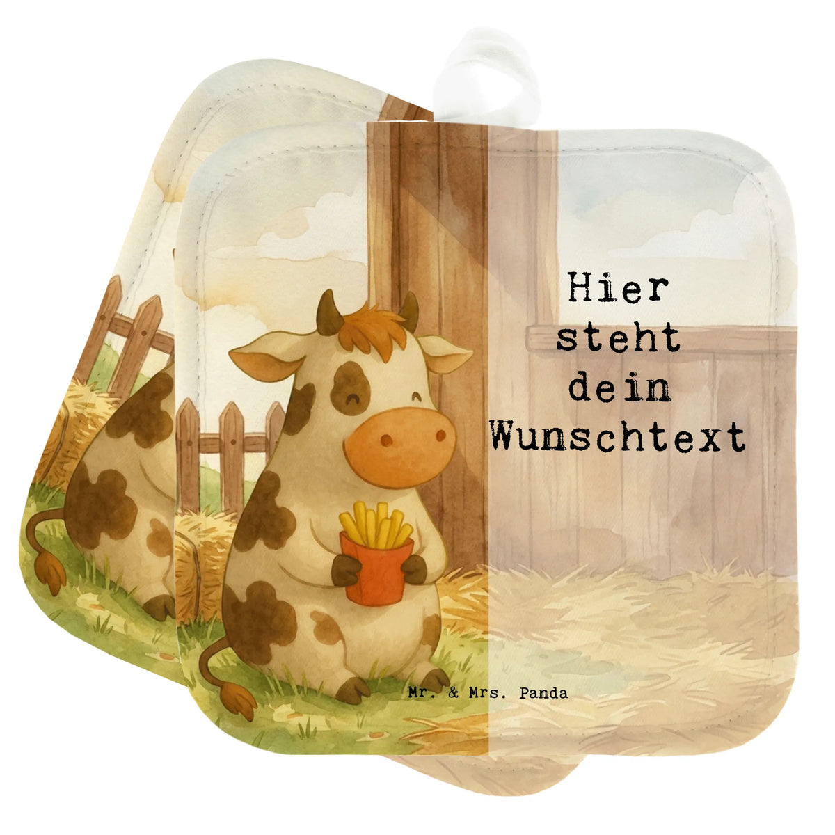 Personalisierte Topflappen Kuh  Pommes Design Küchentextilien personalisiert, Küchenzubehör personalisiert, Topflappen selbst gestalten, Topflappen Set Personalisiert, Küchenaccessoires personalisiert, Topflappen bedrucken, Topflappen Personalisiert, Topfhandschuhe mit Namen, Personalisierte Topflappen, Personalisierte Topfhandschuhe, Topflappen mit Namen, Topfhandschuhe personalisiert