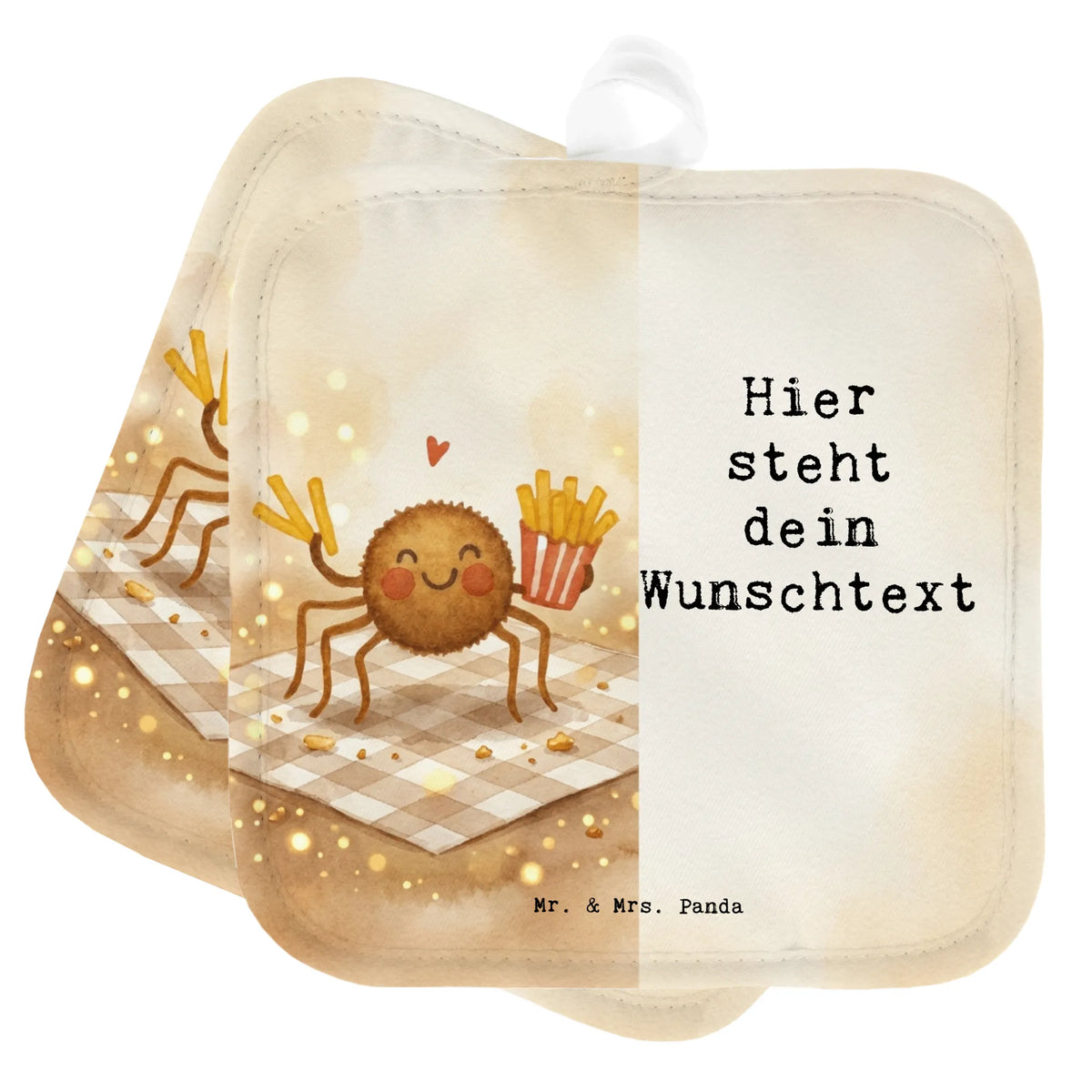 Personalised pot holder Spinne Agathe Pommes Design Küchentextilien personalisiert, Topflappen Set Personalisiert, Topflappen Personalisiert, Personalisierte Topfhandschuhe, Topfhandschuhe mit Namen, Topfhandschuhe personalisiert, Topflappen bedrucken, Topflappen mit Namen, Topflappen selbst gestalten, Küchenzubehör personalisiert, Küchenaccessoires personalisiert, Personalisierte Topflappen