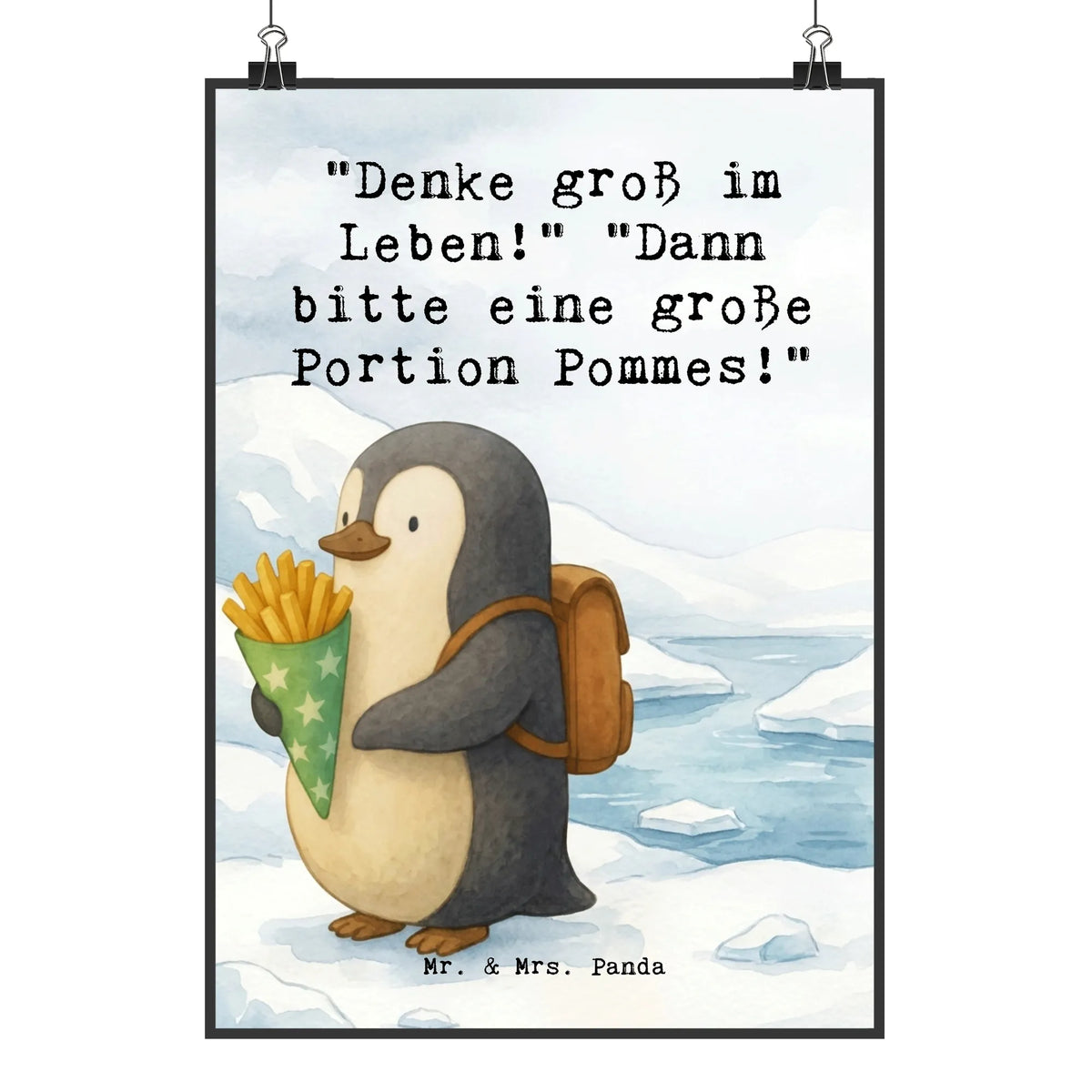 Poster Pinguin Pommestüte Design Design Poster, Wanddeko, Typografie Poster, Mr. & Mrs. Panda Poster, Wanddeko Bild, Kunstdruck Poster, Wanddekoration, Wandschmuck, Designposter, Wandkunst, Grafikposter, Wandbild, Deko Poster, Bild, Kunstposter, Kunstdruck, Posterdruck, Wanddruck, Deko Bild, Panda Poster, Plakat, Drucke
