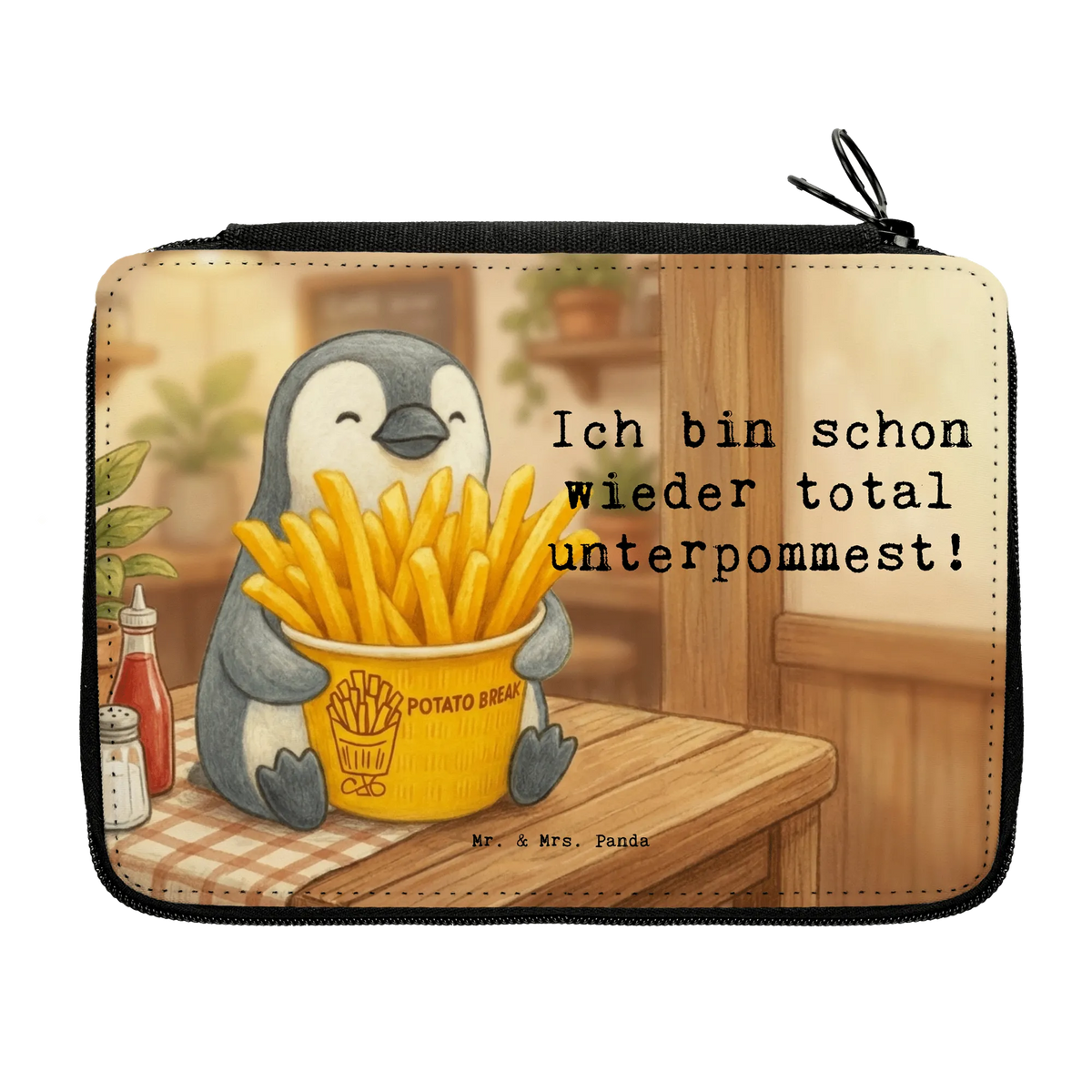 Piórnik Pinguin Pommes Eimer Design Schulmäppchen, Schuletui, Schüleretui, Stiftemappe, Stifte Etui, Federmappe Set, Buntstiftetui, Stiftetasche, Schlamper, Etui für Stifte, Buntstiftmäppchen, Zeichenetui, Malmappe, Stiftebeutel, Schreibetui, Mäppchen, Bleistift Etui, Federpenal, Federmappe, Schlampermäppchen, Kinder Federmappe, Bleistiftetui, schulmäppchen set, Farbstiftetui, Federtasche, Federmäppchen, reiseetui, Stifteetui, Etui, Schreibmappe