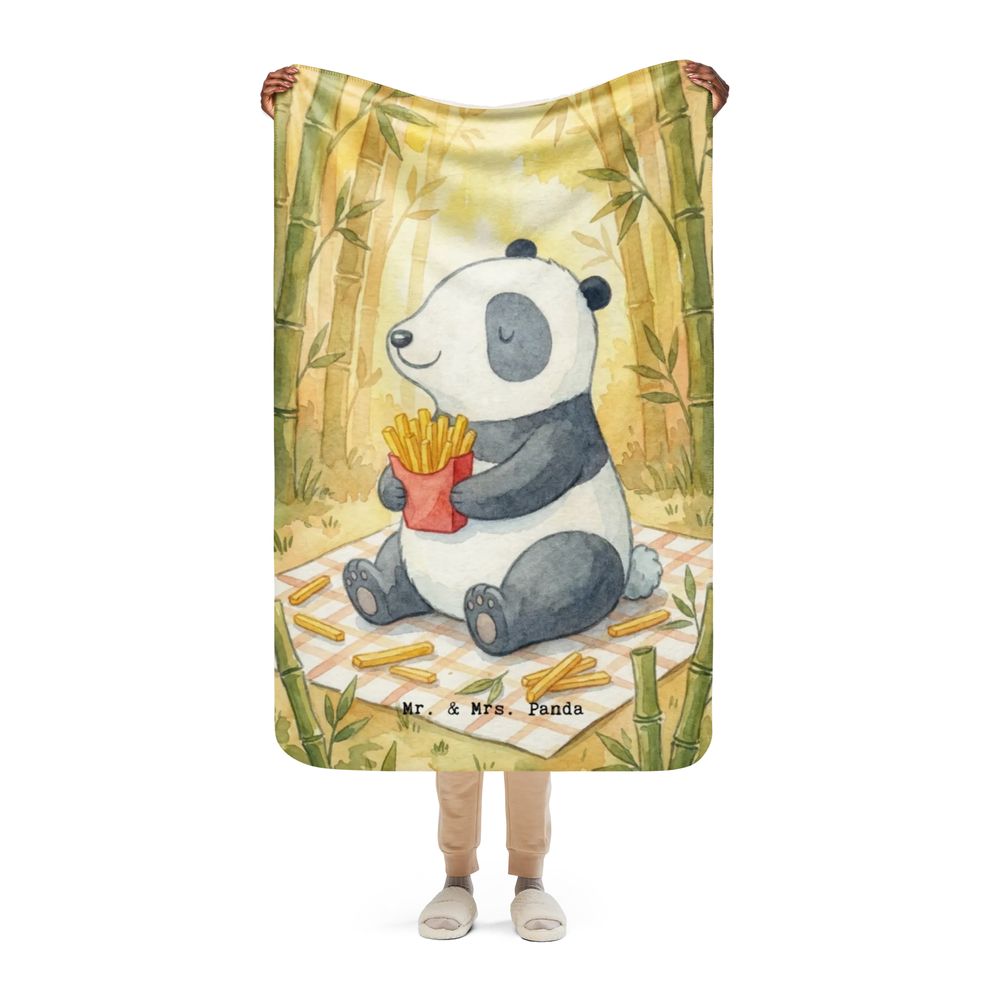 Koc Sherpa Panda beflügelt Pommes Design Tagesdecke, Flauschdecke, Heimdecke, Kuscheldecke, Sofadecke, Überwurf, Winterdecke, Kuscheldecke groß, Plüschdecke, Decke, Sherpa Decke, Sherpa-Decke, Wohndecke, Couchdecke, Plaid, Schmusedecke, Wärmedecke