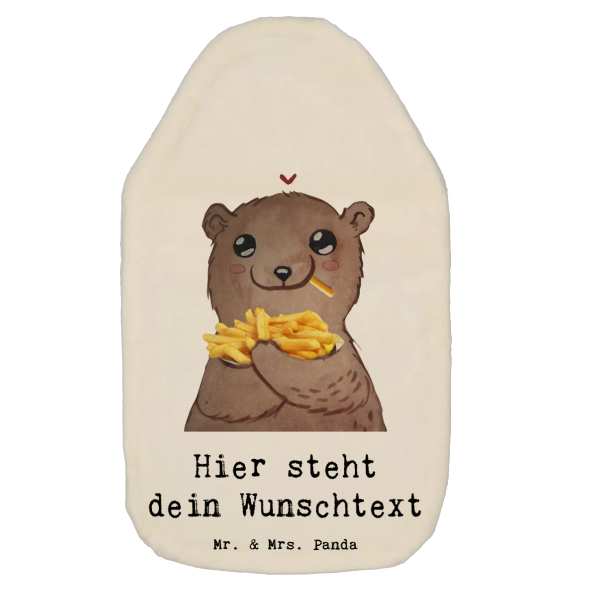 Personalisierte Wärmflasche Bär Pommes verliebt Wärmekissen mit Namen, Personalisierte Wärmflasche, Individuelle Wärmflasche, Personalisierte Bettflasche, Personalisierbare Wärmflasche, Wärmflasche individualisiert, Wärmflasche personalisiert, Wärmflasche personalisierbar, Bettflasche personalisiert