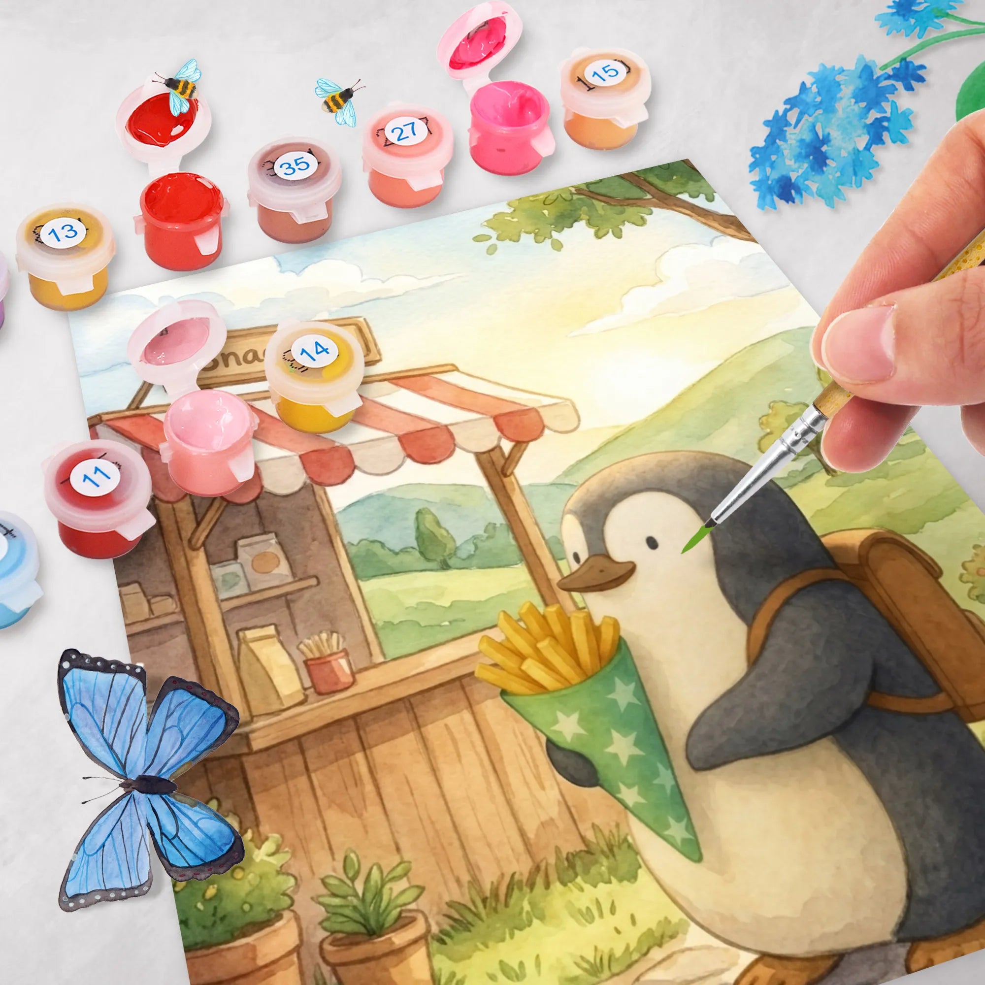 Malen nach Zahlen Pinguin Pommestüte Design leinwand malerei, acryl malset, DIY Malen nach Zahlen, malerei nach zahlen, malset, leinwand malset, kreativ set, malen nach zahlen set, Malen mit Zahlen, Malen nach Zahlen, diy set, Zahlenbild, Acryl Malen nach Zahlen, acrylmalerei set, Malen nach Zahlen Bild, Malen nach Zahlen Leinwand