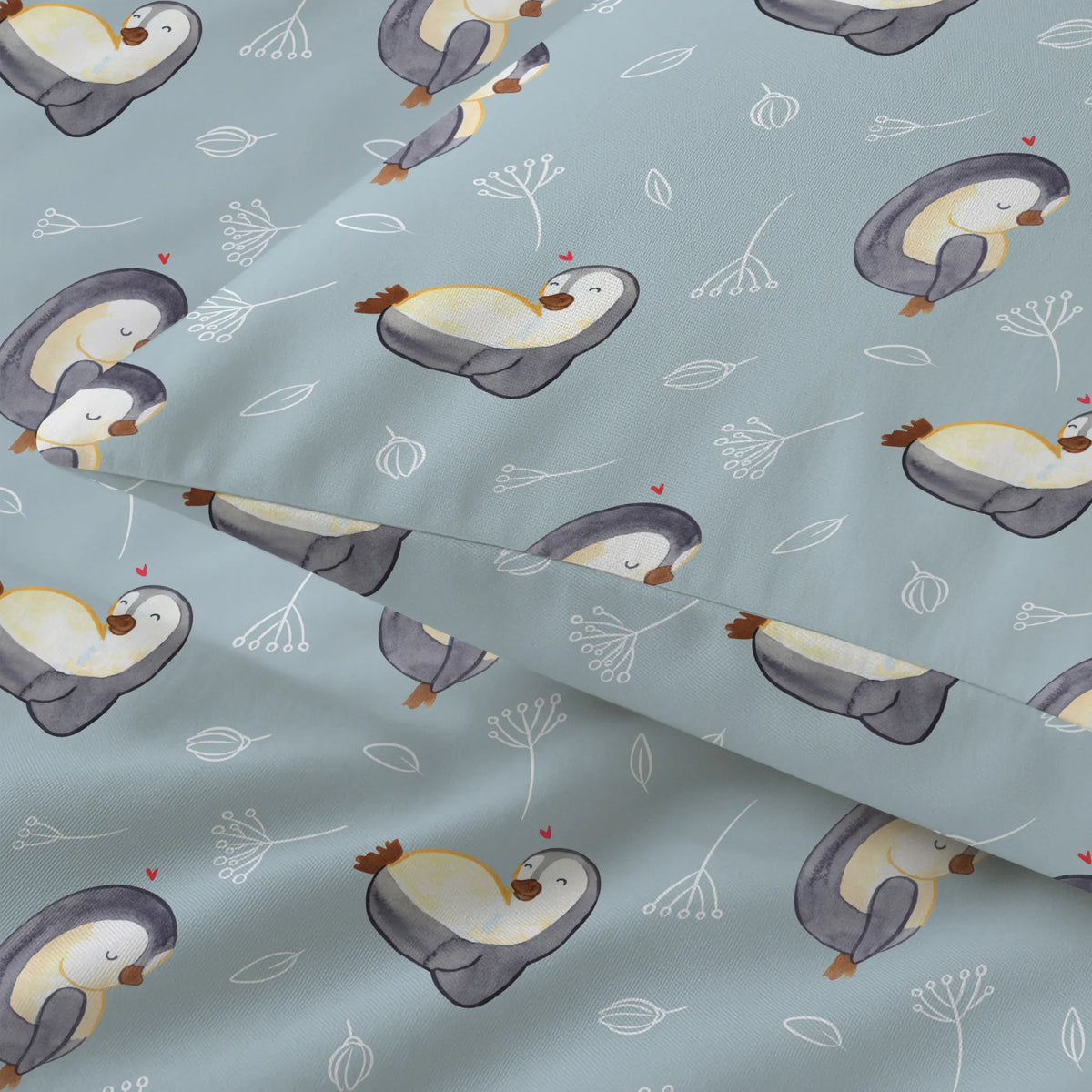 Bettwäsche Pinguin Yoga Muster