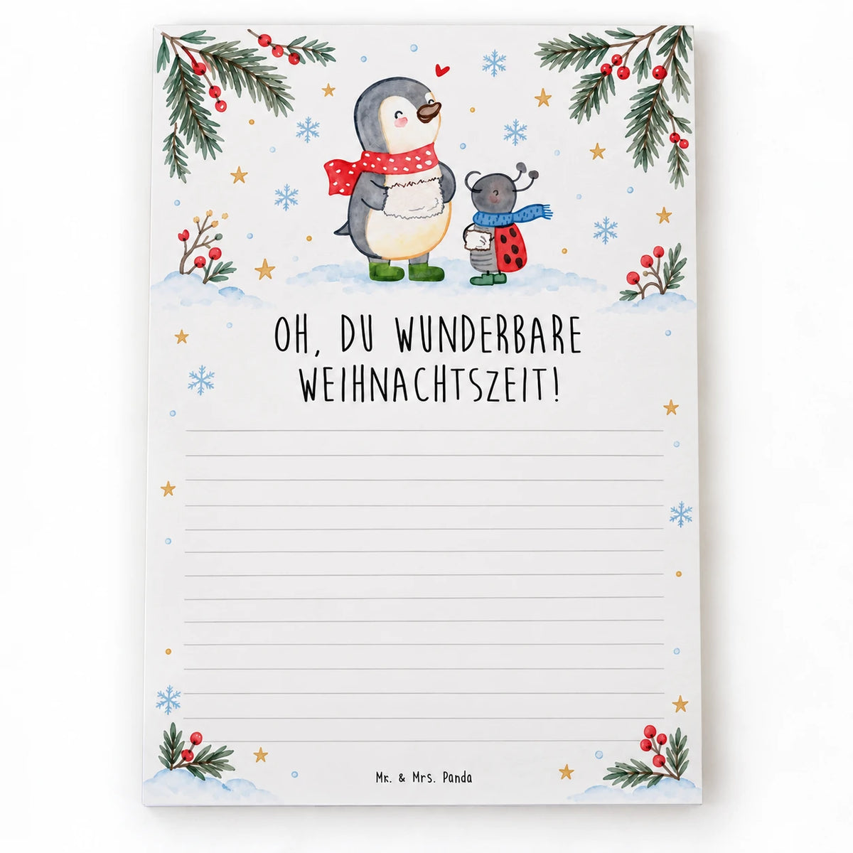 Pinguin-Marienkäfer Block A5