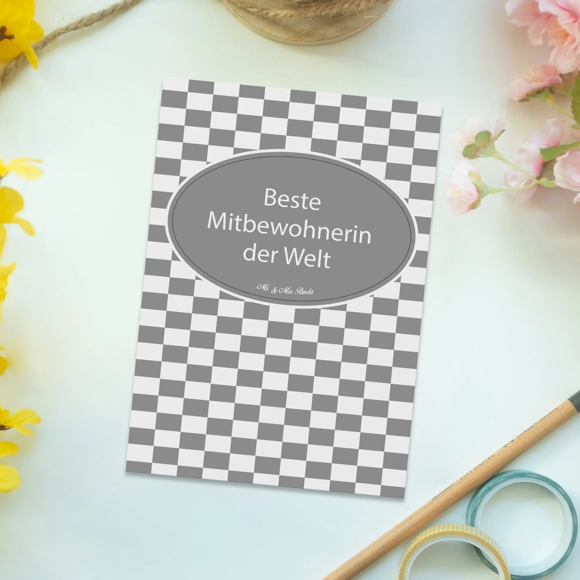 Postcard Mitbewohnerin invitation, card, postcards, invitation card, gift card, letter, paper, Postcard, gift, Winner Target
