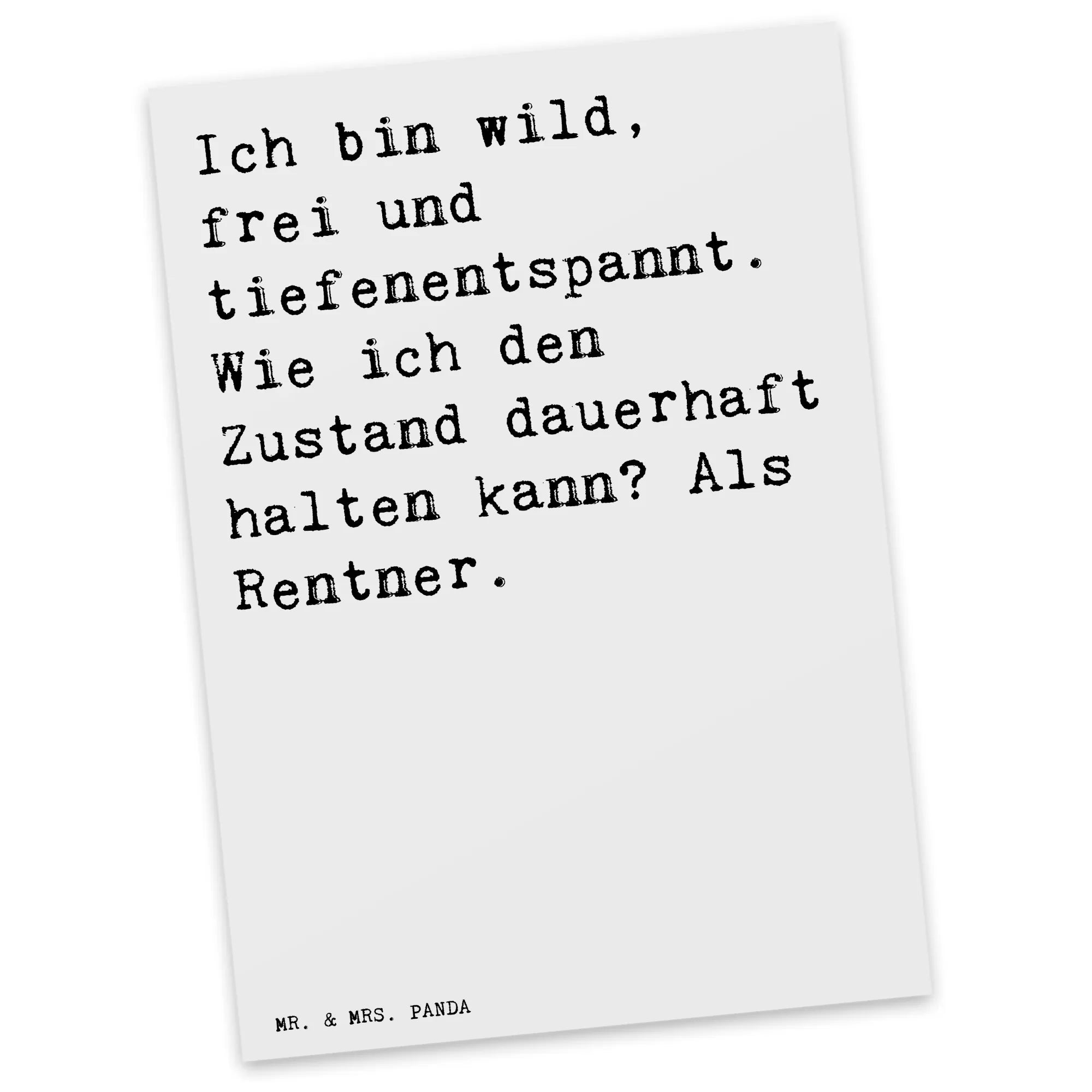 Postcard Ich bin wild, frei... saying, sayings, wisdom, quotes, Sayings Proverbs Wisdom Quotes Funny Wisdom Words
