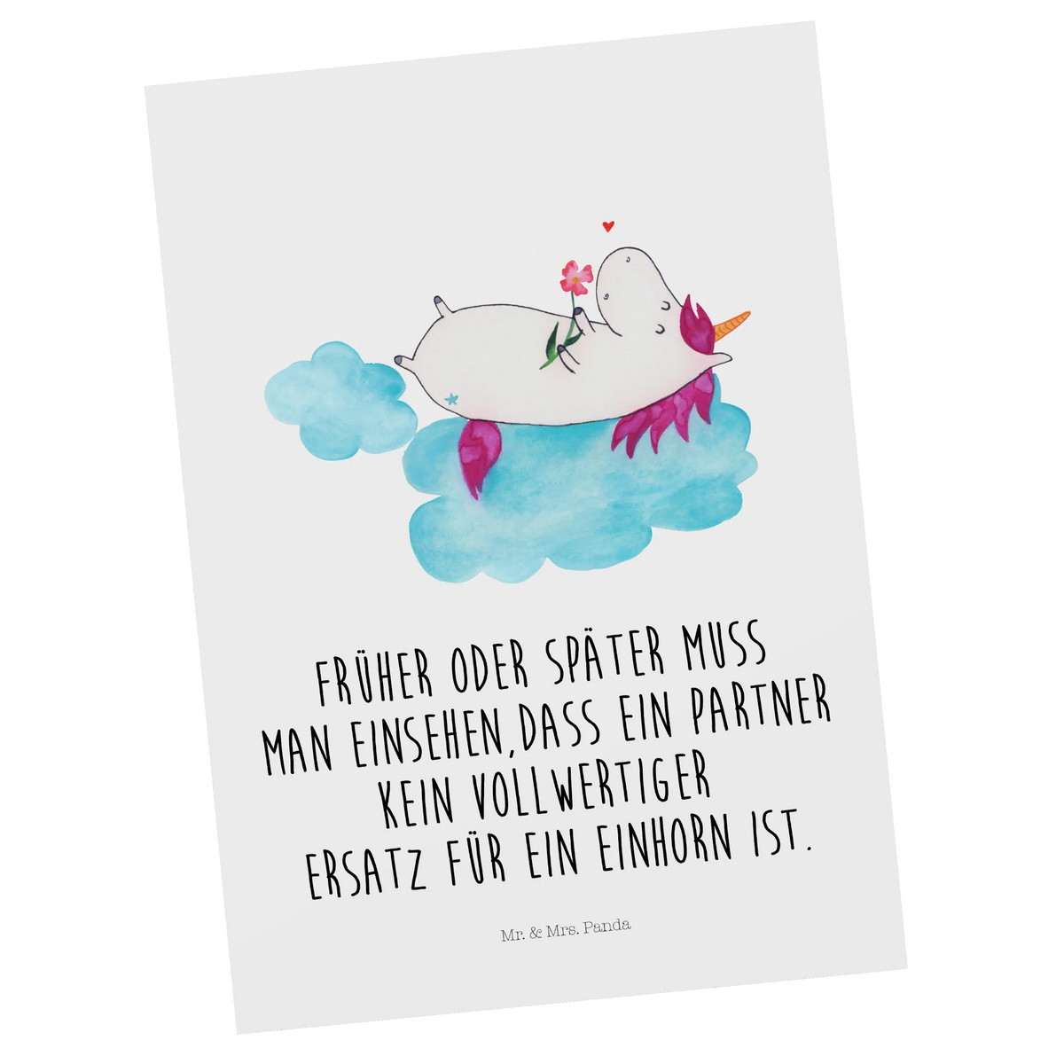 Postkarte Einhorn Verliebt Ansichtskarten, Motivkarte, kunstkarte, spruchkarte, Ansichtskarte, Postkarte, Fotokarte, einzelkarte, Postkarten, bildkarte, Grußkarte, Kunstkarten, Designkarte, Unicorn, Einhorn, Einhörner, Einhorn Deko, Freundin, Verliebt, Liebe, Wolke, Liebesbeweis