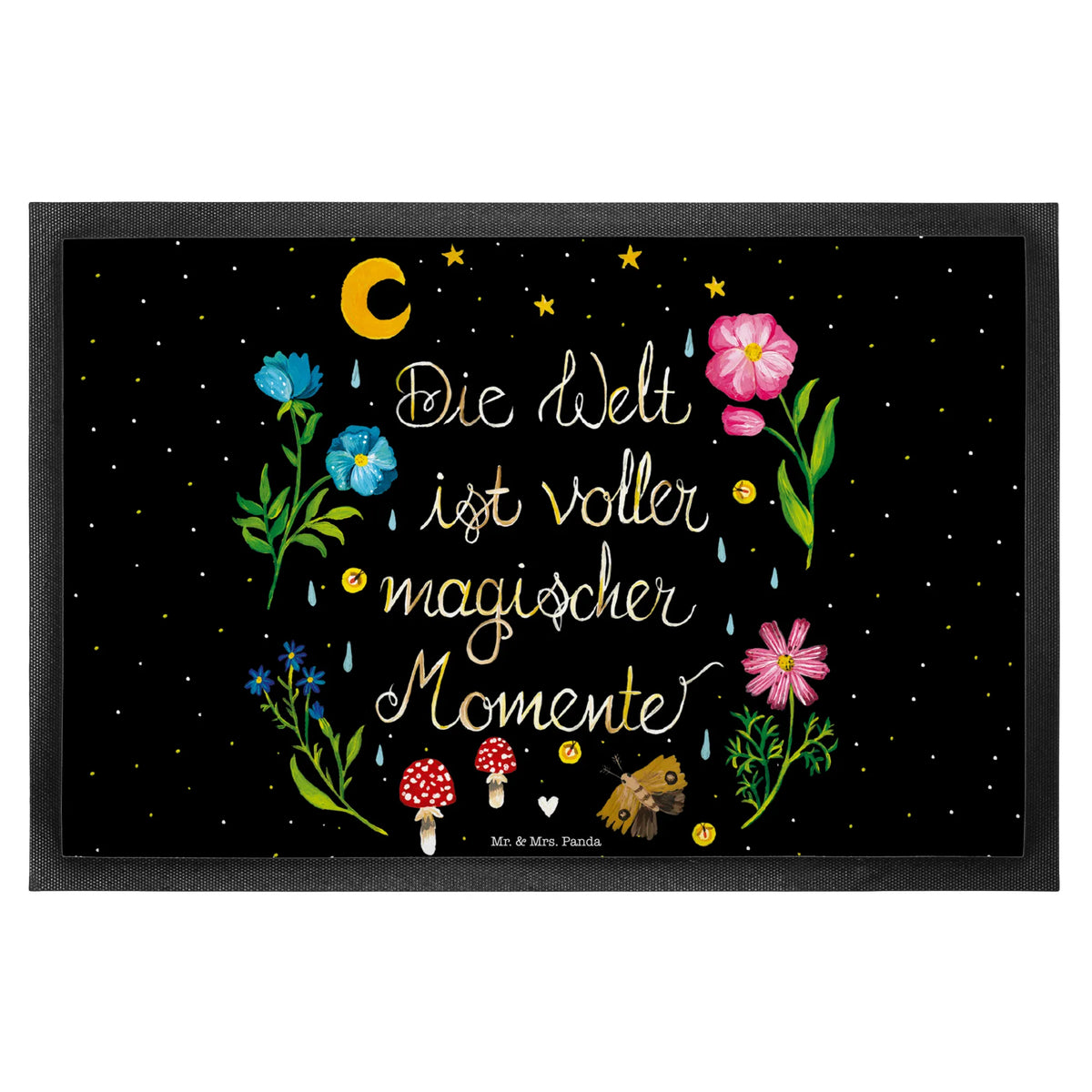 Fußmatte Magische Welt fußmatte, Fußabstreifer, Eingangsteppich, abstreifer, Gummi-Fußmatte, Bodenvorleger, matte haustür, Sauberlaufmatte, Fußabtreter, Haustürmatte, Schmutzfangmatte, Abtreter, Gummimatte, Vorleger, Outdoor-Matte, Schmutzfangteppich, bodenmatte, Abtretmatte, außenmatte, Türvorleger, Eingangsmatte, Schmutzmatte, Türmatte, Fussmatte, teppichmatte, hausmatte, Schmutzfänger, flurmatte, Schuhabstreifer, Naturliebhaber, Abenteuer, Natur, Outdoor, Blumen Deko, Frühlings Deko, Sommer Deko, positive Botschaft, Dekoration, Weisheit, Spruch schön, Nacht, Spruch Positiv, Magisch, Blumen, Magische Momente, Schwarz, Motivation