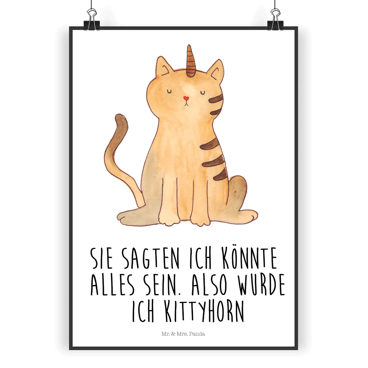 Poster Einhorn Katze