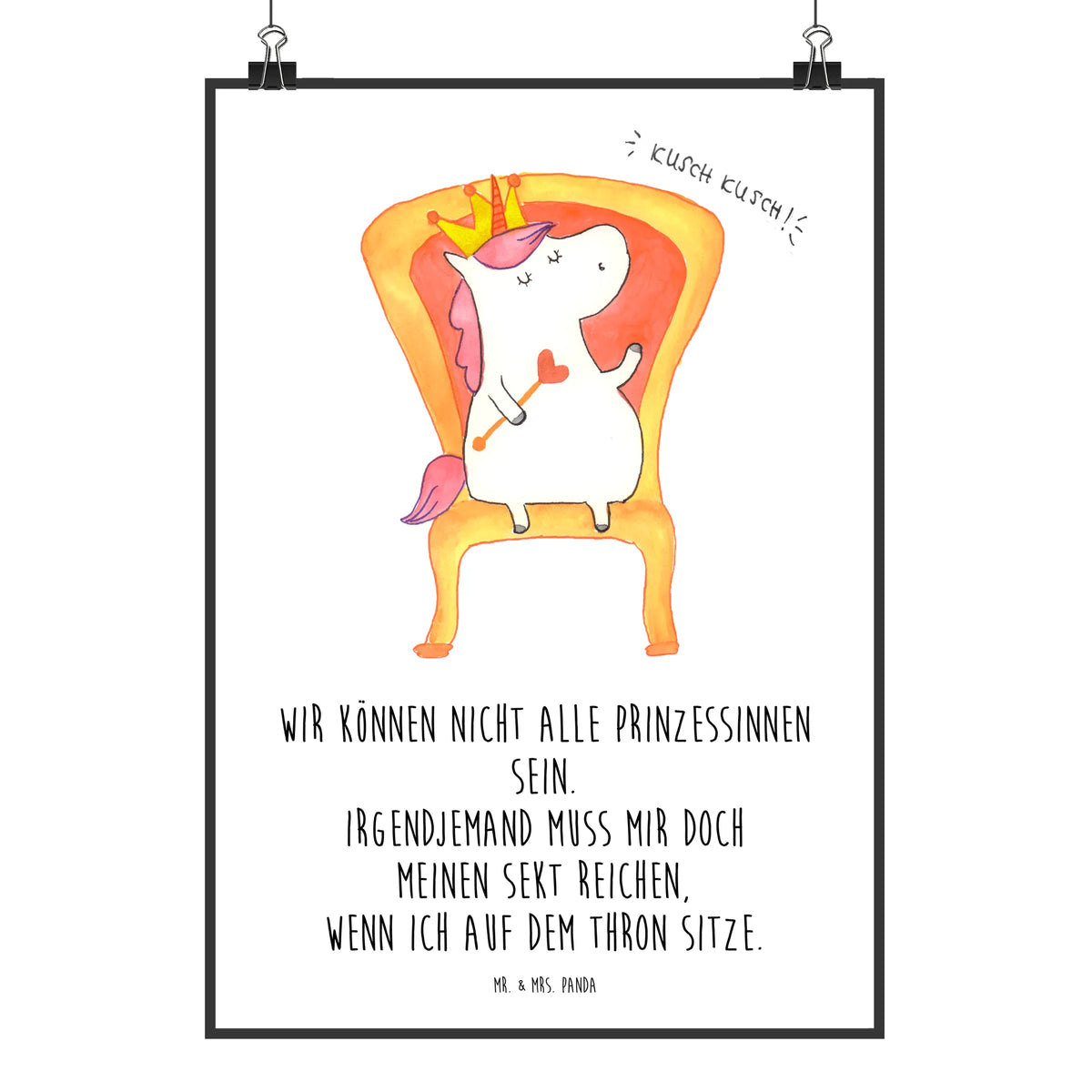 Poster Einhorn König