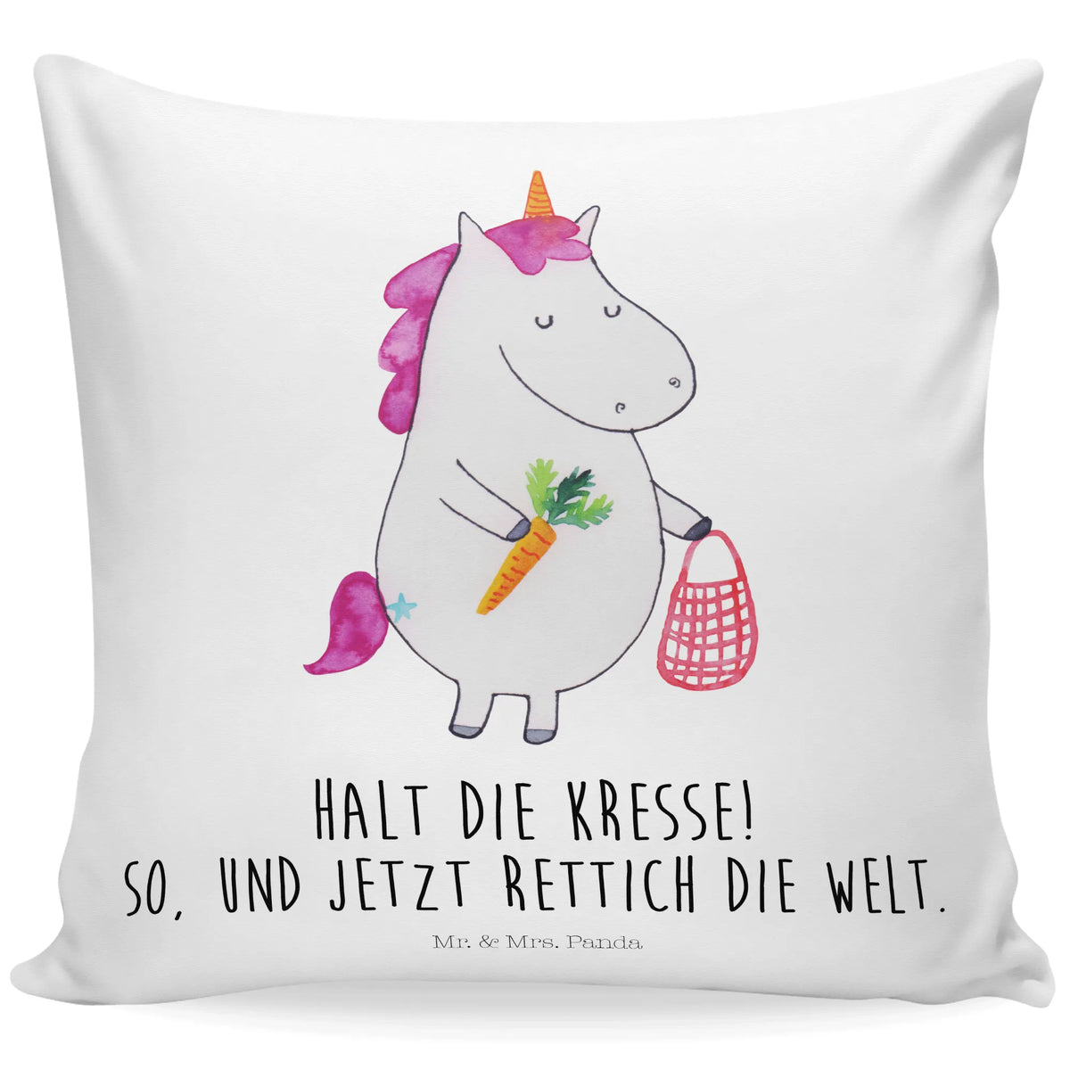 40x40 Kissen Einhorn Gemüse