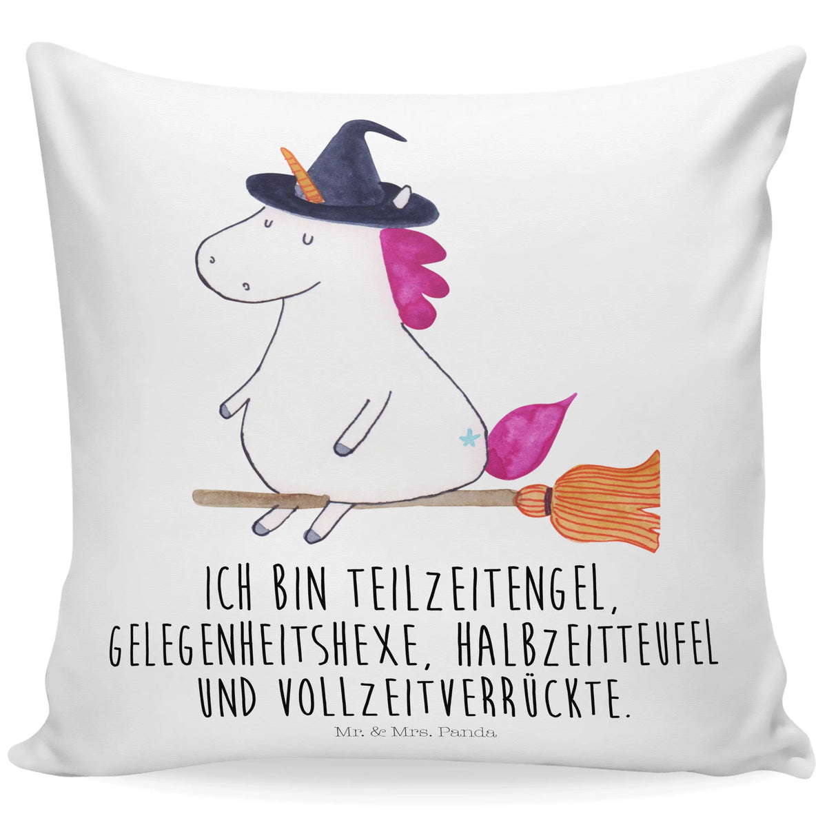 Cushion unicorn Witch wife gift, mad, devil, bad girl, witch, bitch, girlfriend present