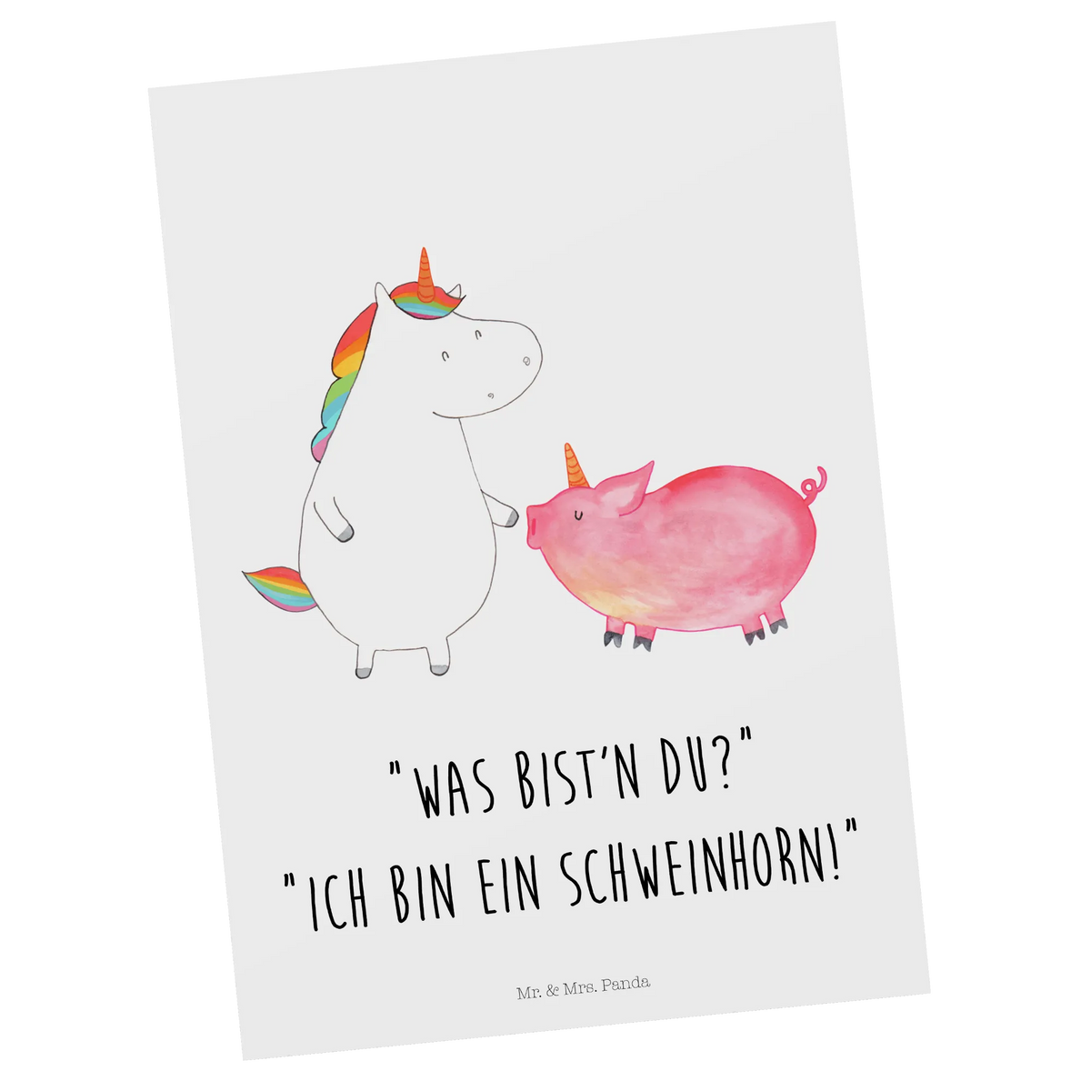 Postkarte Einhorn Schwein spruchkarte, Ansichtskarten, Grußkarte, Ansichtskarte, Designkarte, Motivkarte, Fotokarte, Postkarte, bildkarte, Kunstkarten, einzelkarte, kunstkarte, Postkarten, Unicorn, Einhorn, Einhörner, Einhorn Deko, Schweinchen, Schweinhorn, Freundin, Freundschaft, Schwein