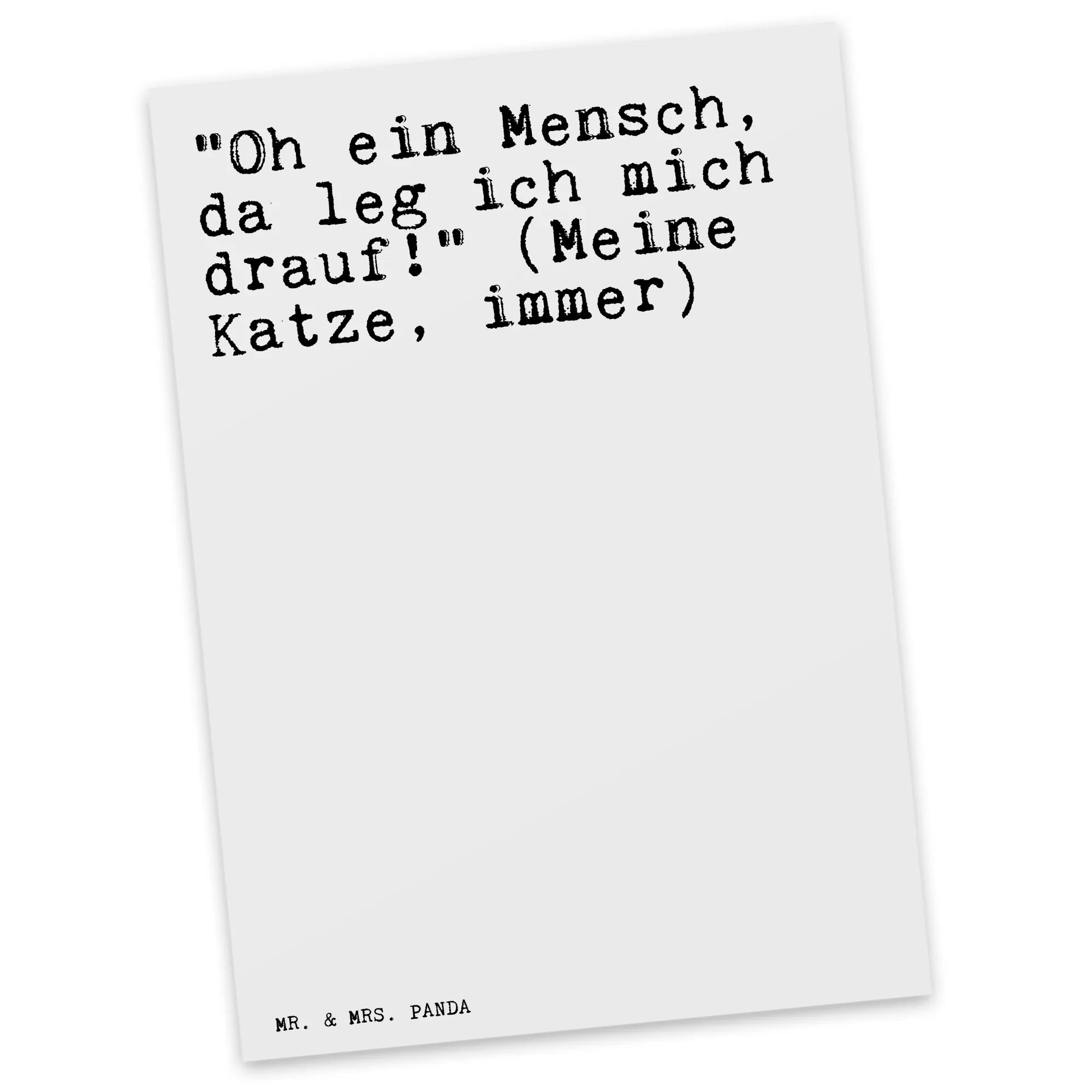 Postcard "Oh ein Mensch, da... Postcard, postcards, letter, gift card, paper, card, invitation, invitation card, gift, saying, sayings, funny, wisdom, quotes, Sayings Proverbs Wisdom Quotes Funny Wisdom Words