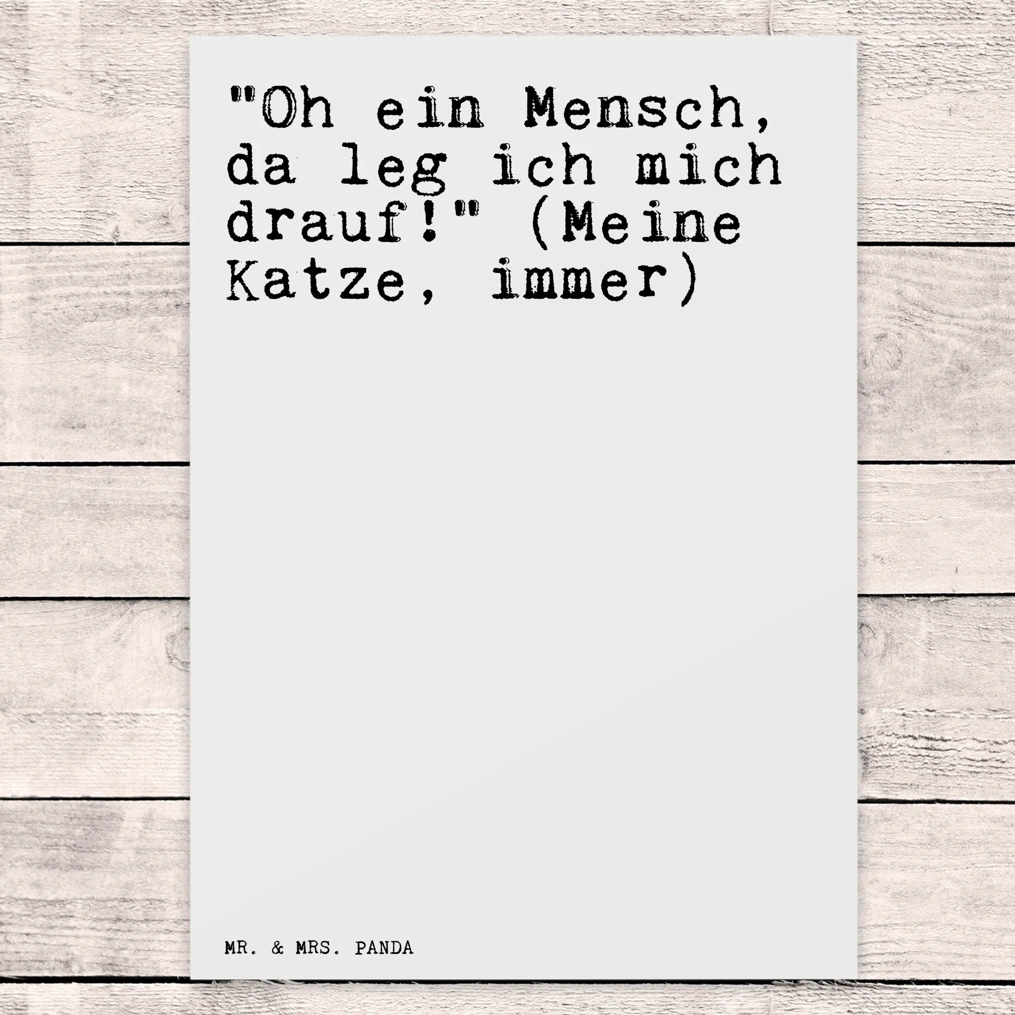 Postcard "Oh ein Mensch, da... Postcard, postcards, letter, gift card, paper, card, invitation, invitation card, gift, saying, sayings, funny, wisdom, quotes, Sayings Proverbs Wisdom Quotes Funny Wisdom Words