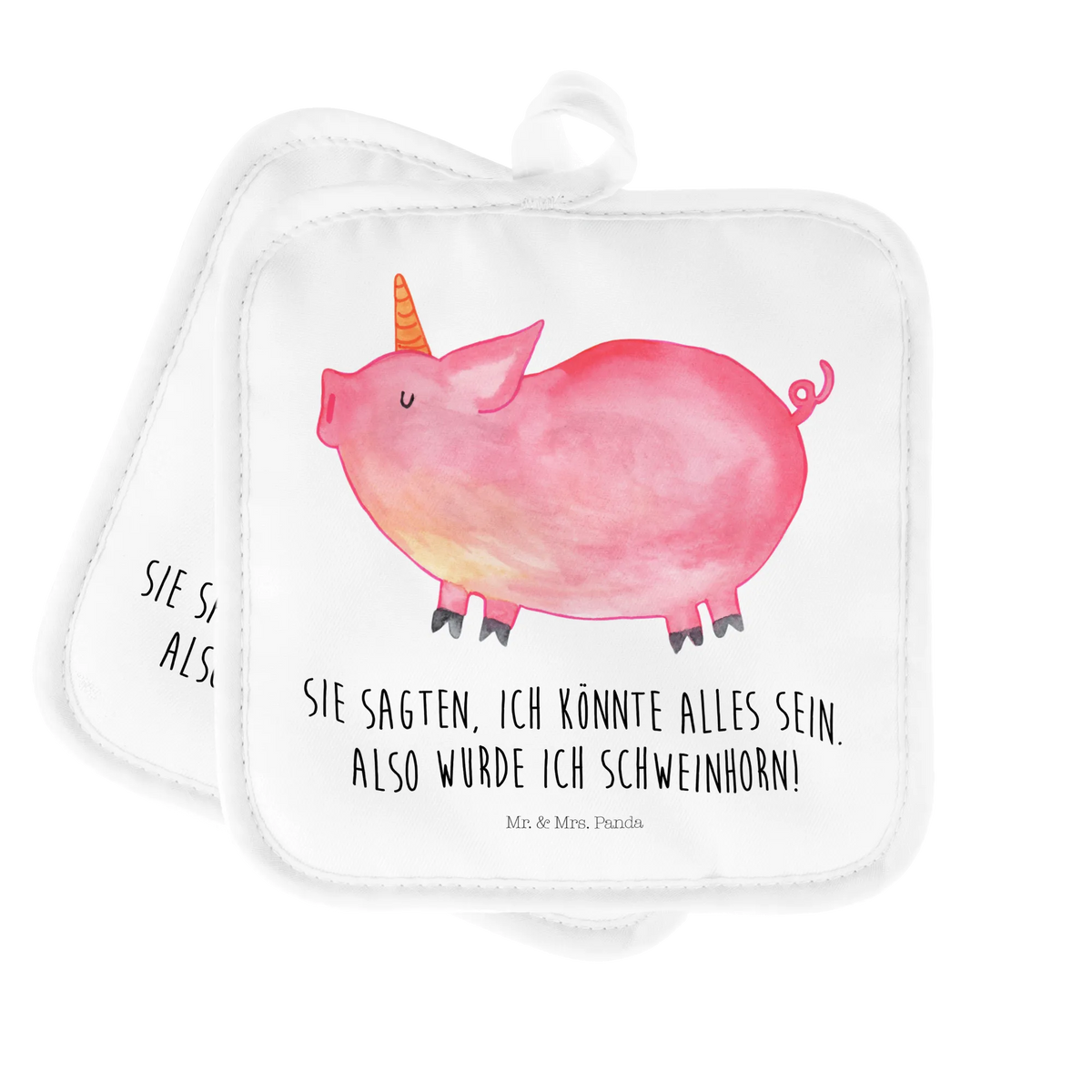 2er Set Topflappen  Einhorn Schwein Ofenlappen, Topflappen im Doppelpack, Topflappenset, Zwei Topflappen, 2er Set Topflappen, Topflappen 2er Set, Topflappen, Doppel Topflappen, Topfuntersetzer, Topfhalter, Kochlappen, Topflappen Set, Unicorn, Einhorn, Einhörner, Einhorn Deko, Spruch, Piggy, Witzig. Lustig, Pig, Party, Funny, Spaß, English, Bauer, Englisch, Schwein, Schweinhorn, Geschenk